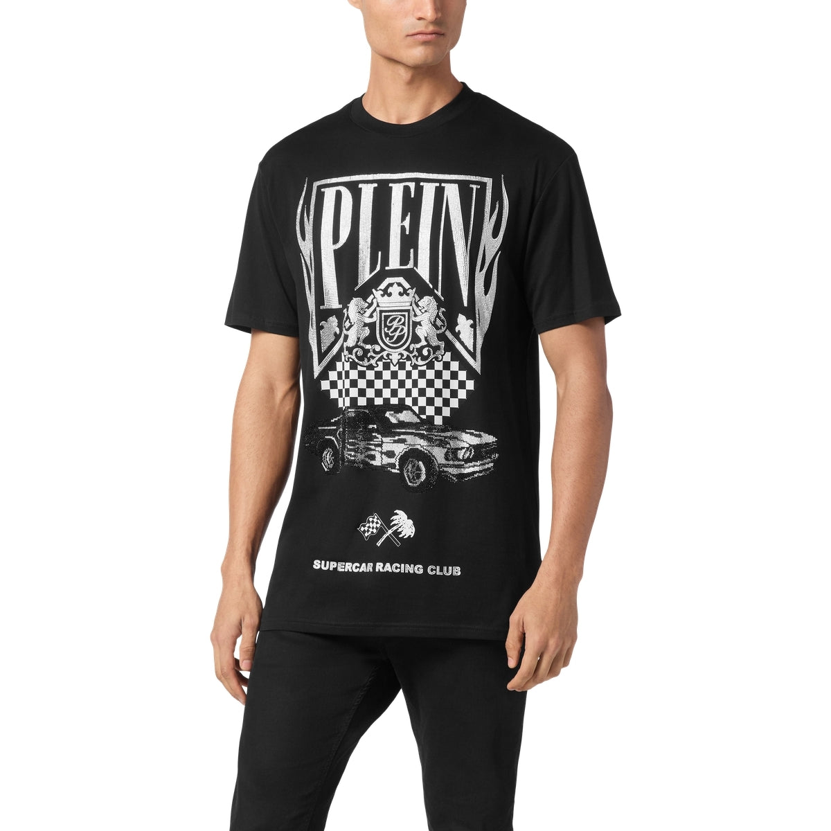 Jersey T-shirt Round Neck SS Strass Flame Racing