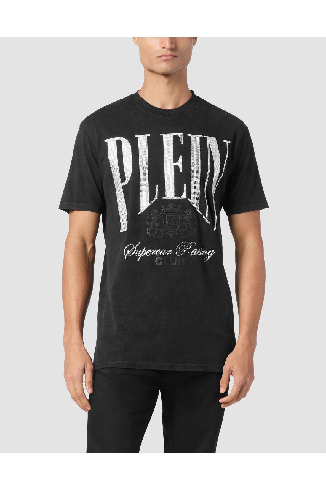 Philipp Plein Jersey T-shirt Round Neck SS Strass Cars Racing, Shirts