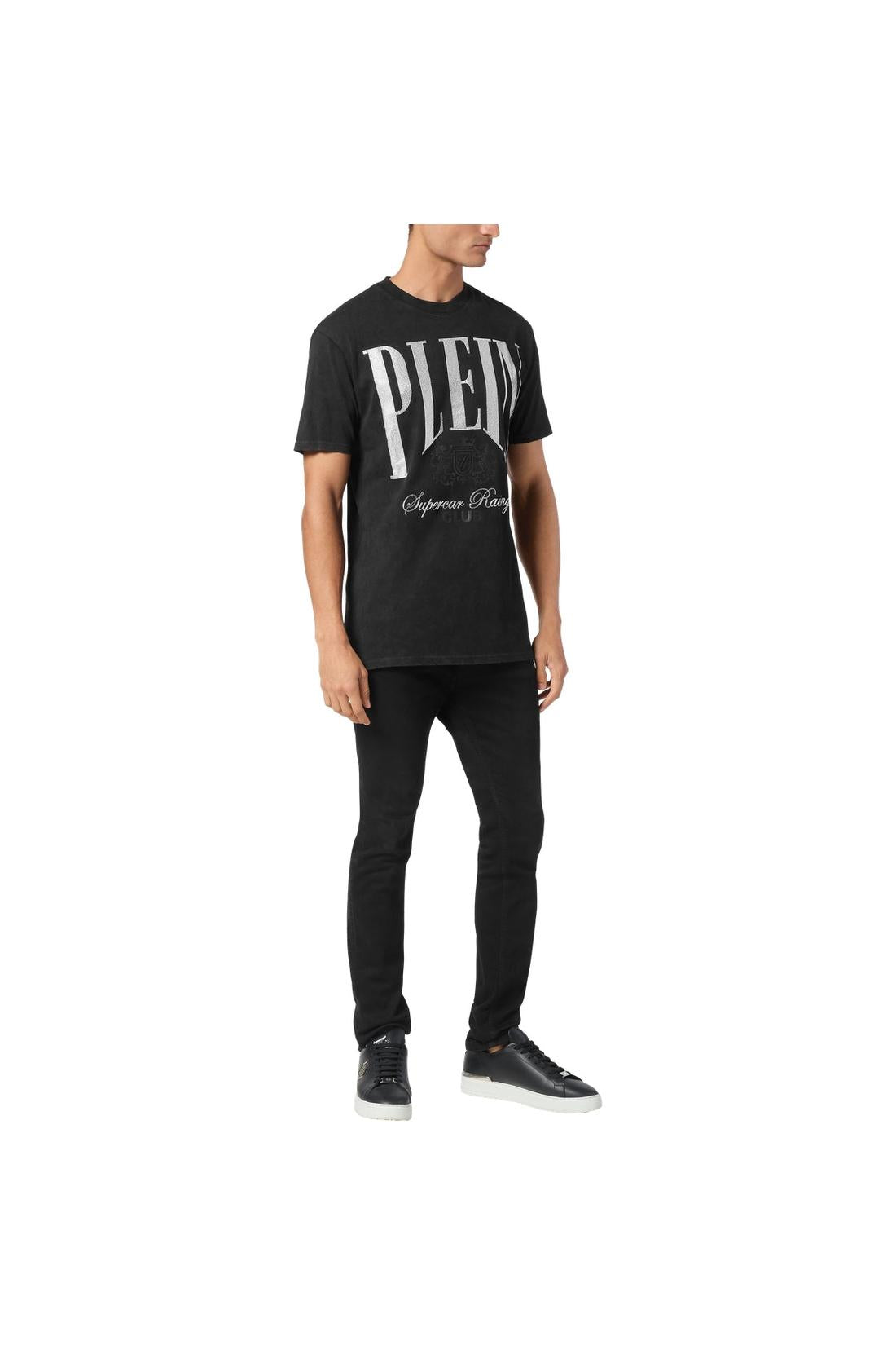 Philipp Plein Jersey T-shirt Round Neck SS Strass Cars Racing, Shirts