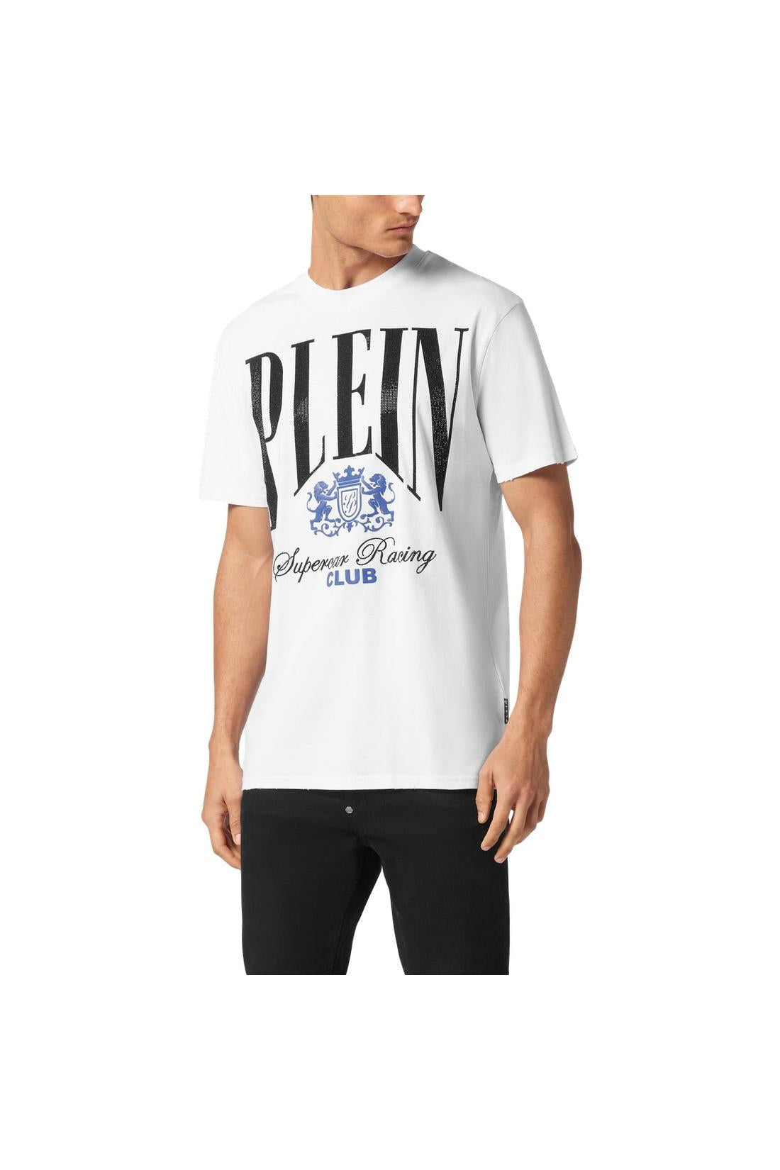 Philipp Plein Jersey T-shirt Round Neck SS Strass Cars Racing, Shirts