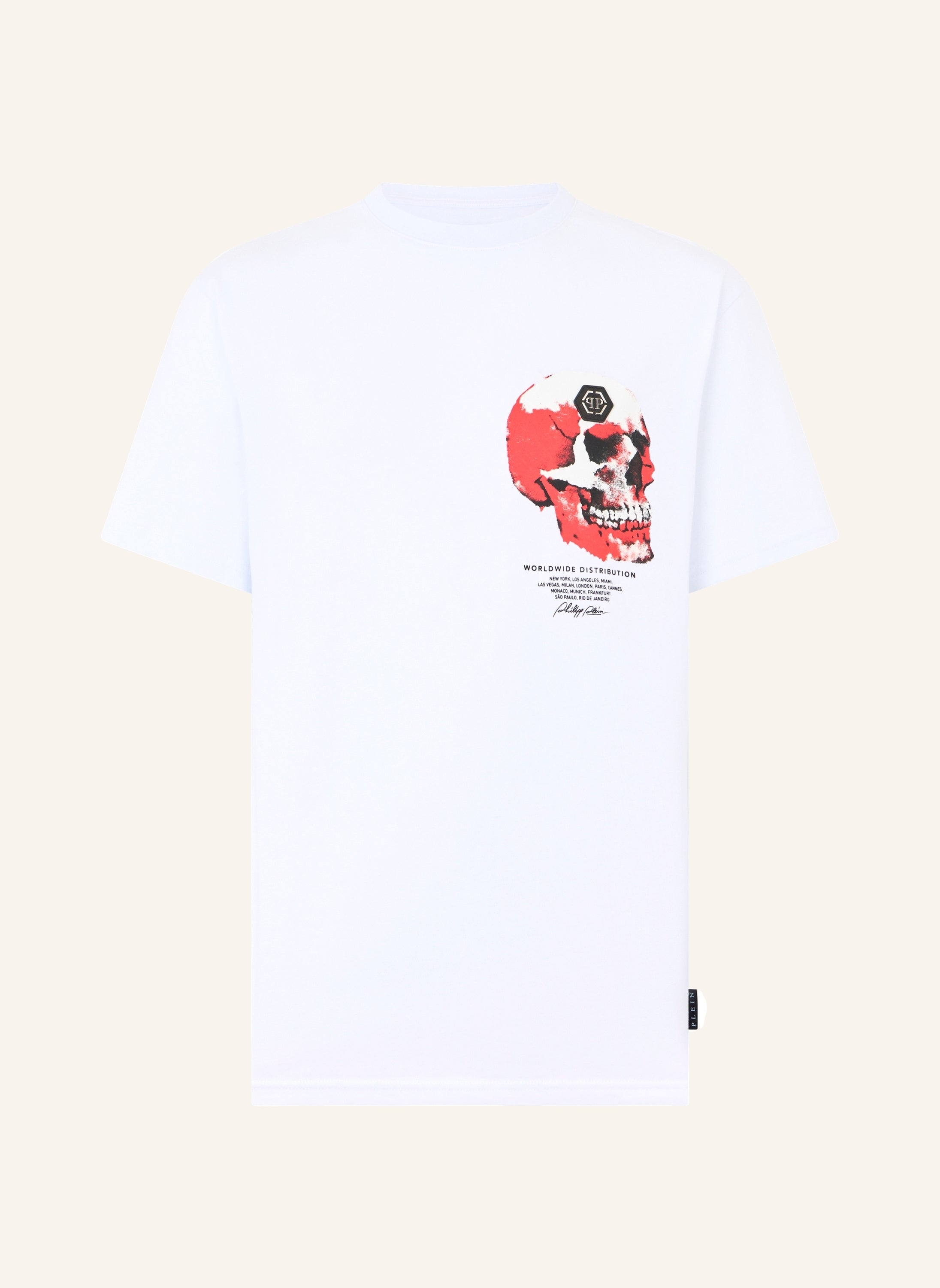 Roundneck T-Shirt Puffy Red Skull Skull
