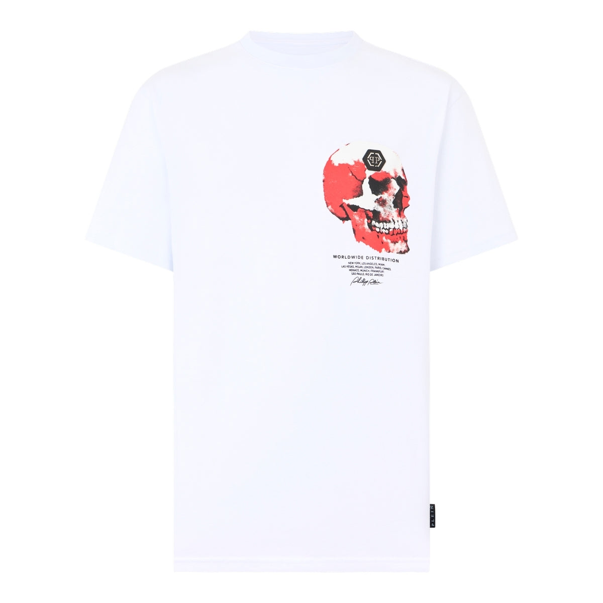 Roundneck T-Shirt Puffy Red Skull Skull