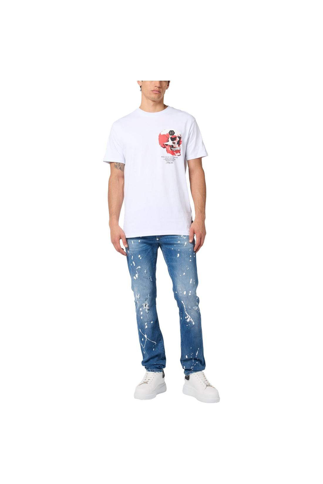 Philipp Plein Roundneck T-Shirt Puffy Red Skull Skull, Shirts