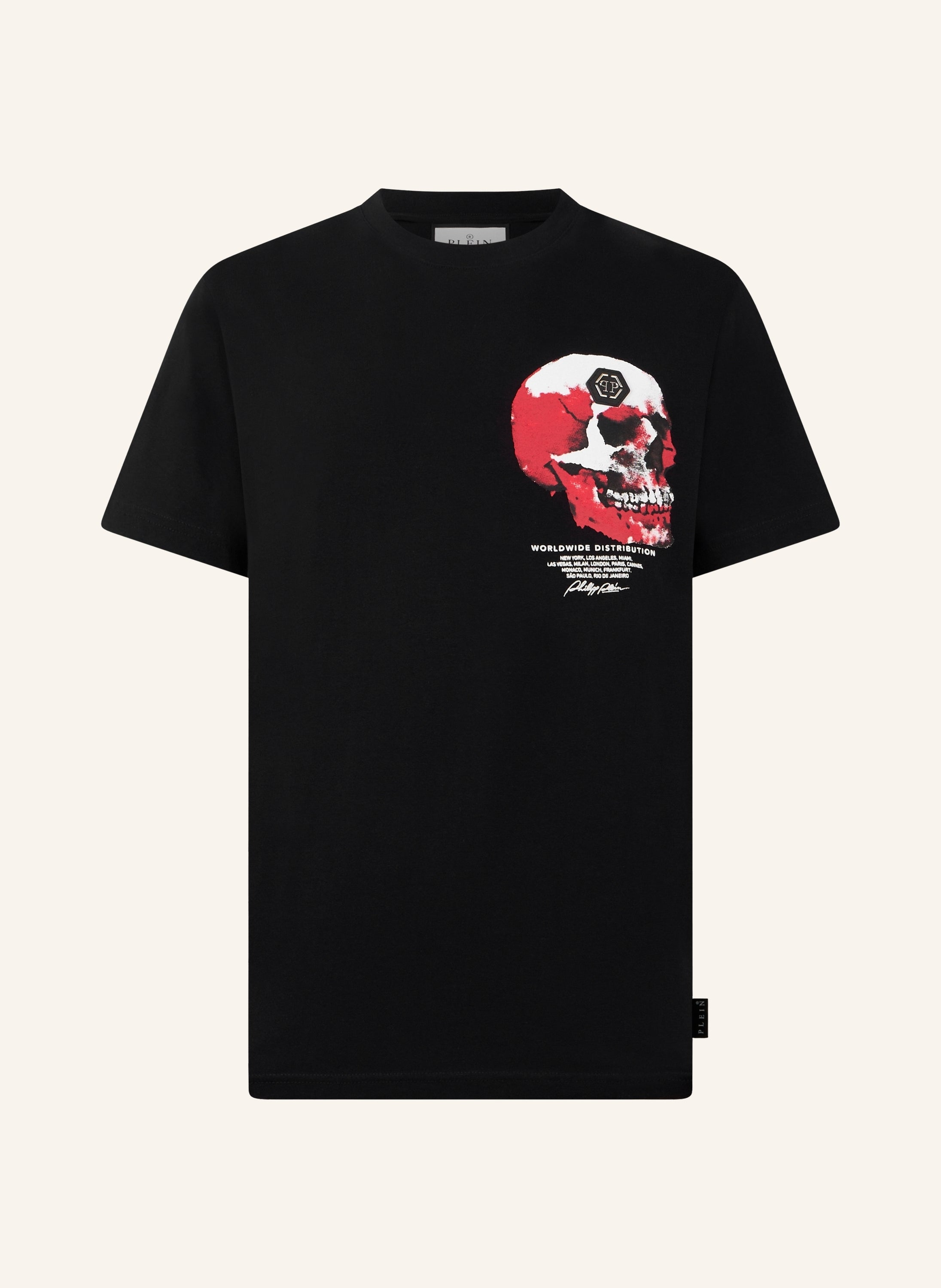 Roundneck T-Shirt Puffy Red Skull Skull