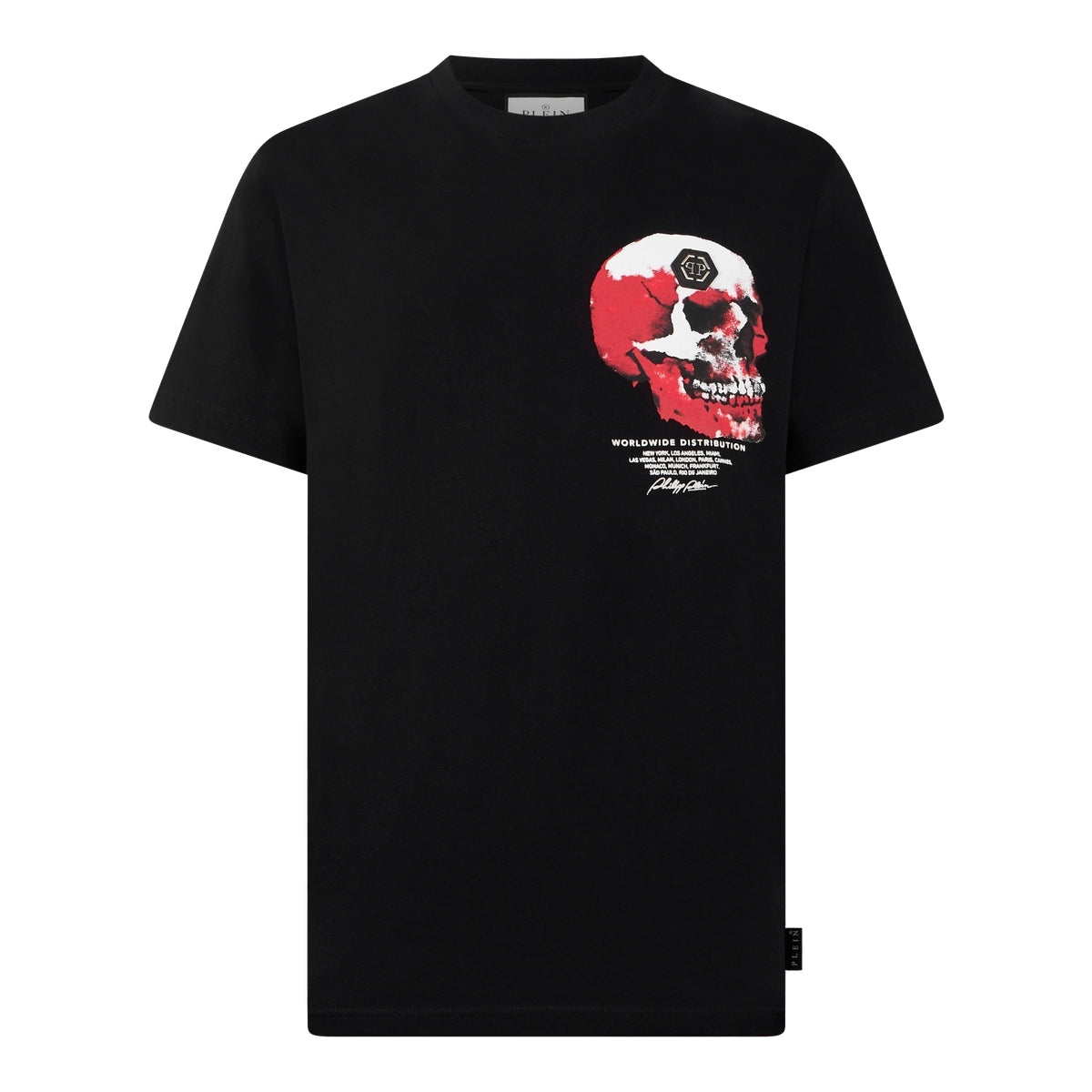 Roundneck T-Shirt Puffy Red Skull Skull