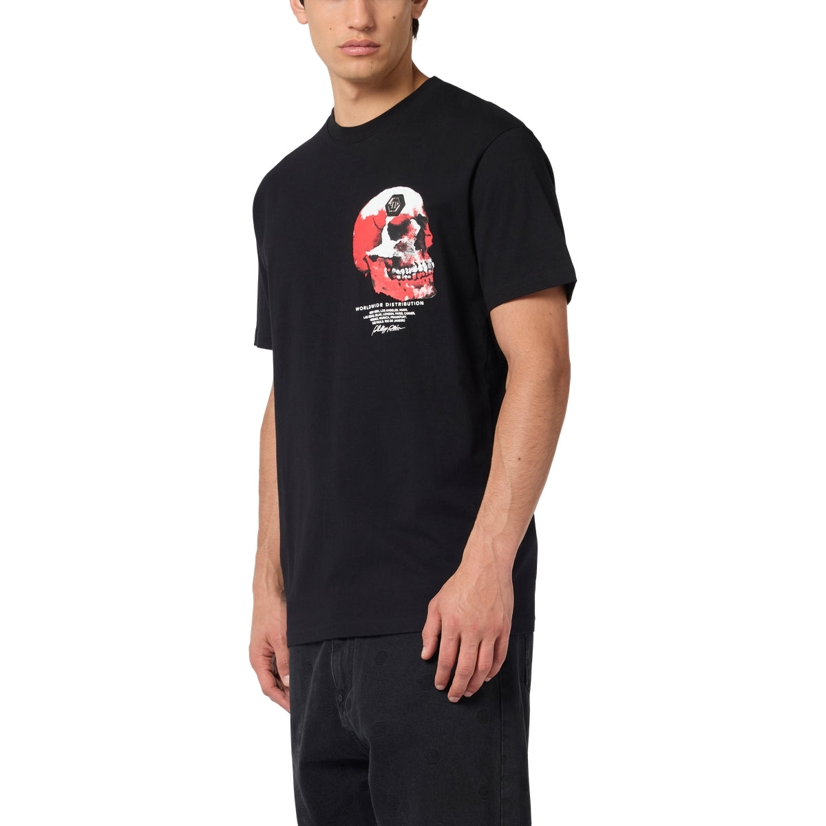 Roundneck T-Shirt Puffy Red Skull Skull