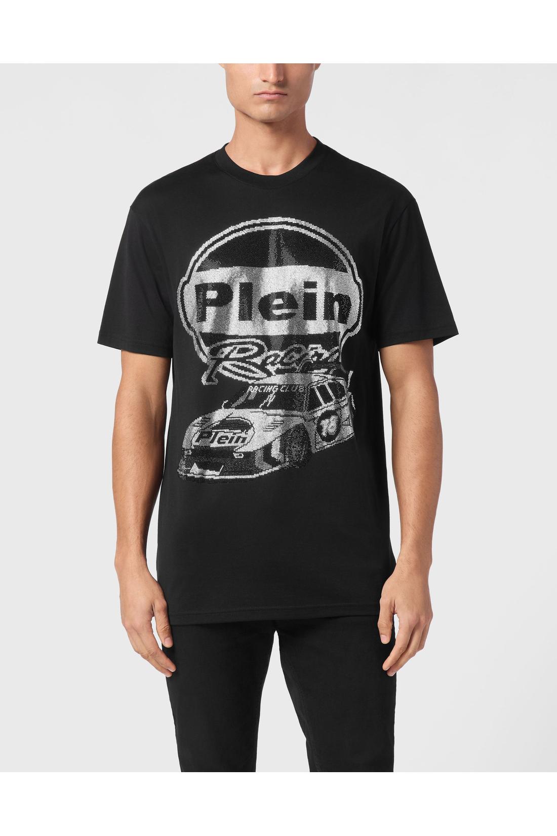 Philipp Plein Jersey T-shirt Round Neck SS Strass Cars Racing, Shirts