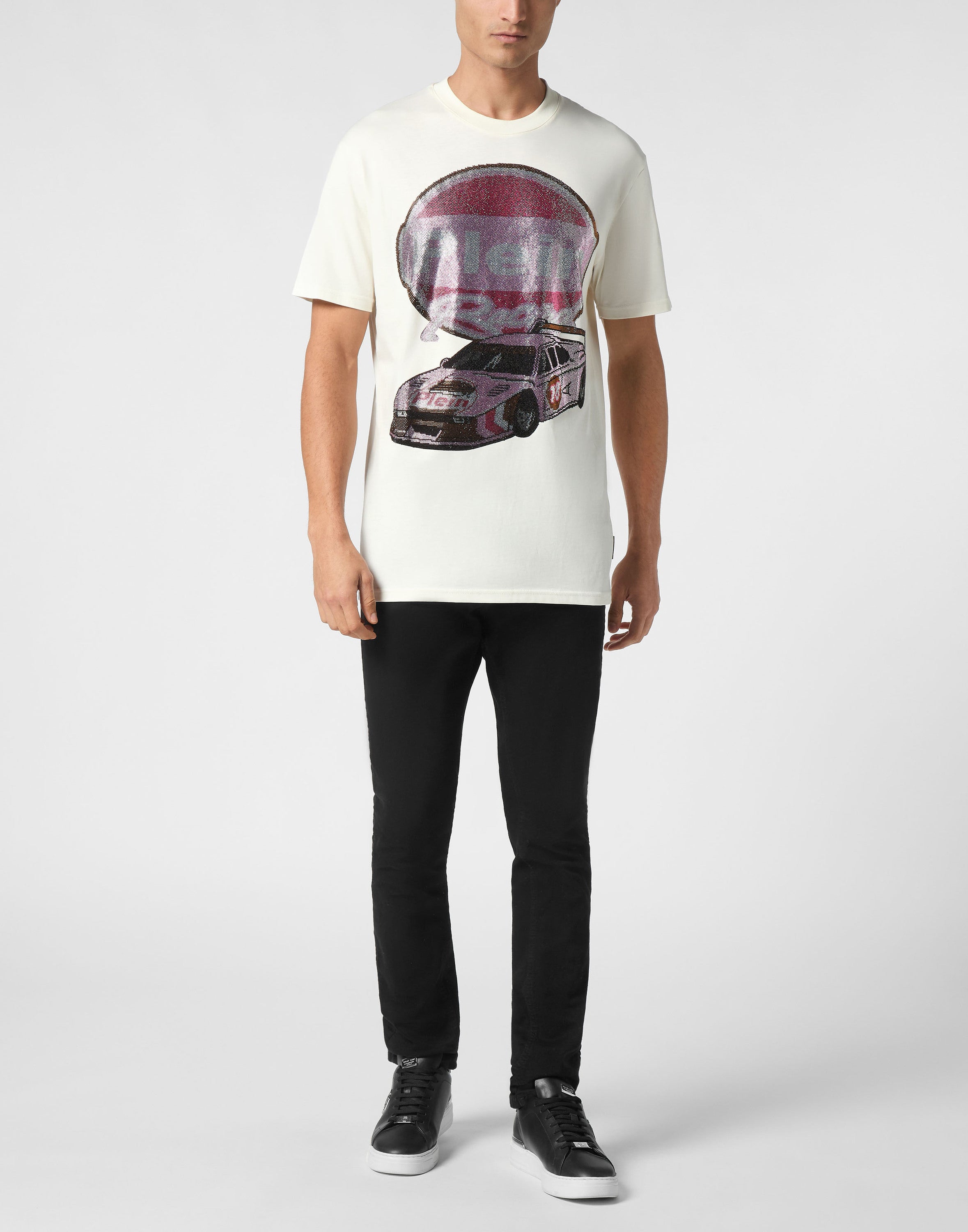 Jersey T-shirt Round Neck SS Strass Cars Racing
