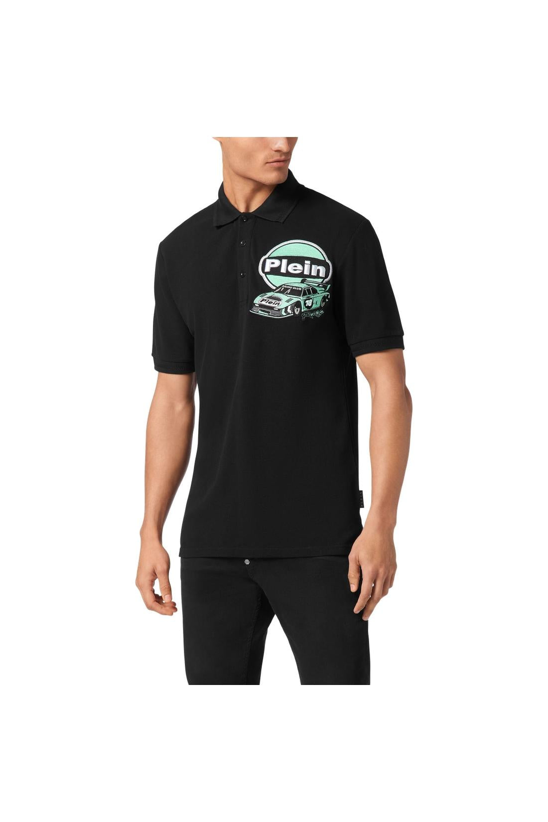 Philipp Plein Pique Polo Shirt SS Slim Fit Cars Racing, Shirts