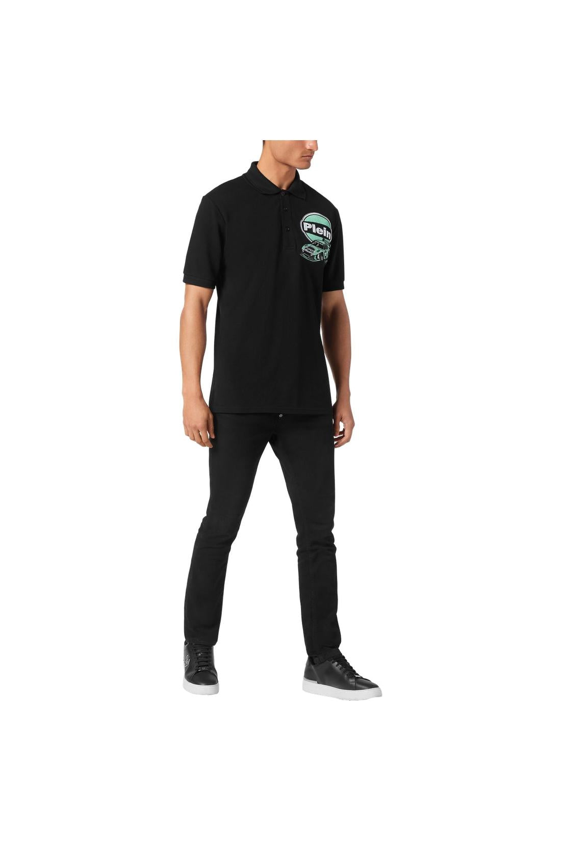 Philipp Plein Pique Polo Shirt SS Slim Fit Cars Racing, Shirts