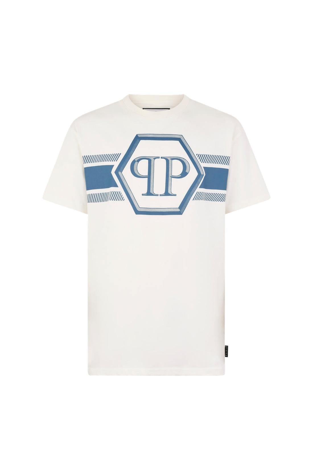 Philipp Plein Round Neck T-Shirt Hexagon Line, Shirts