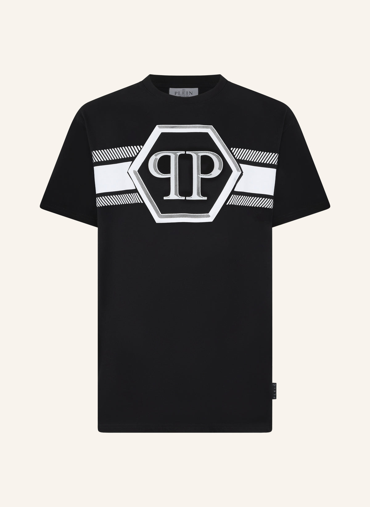 Round Neck T-Shirt Hexagon Line
