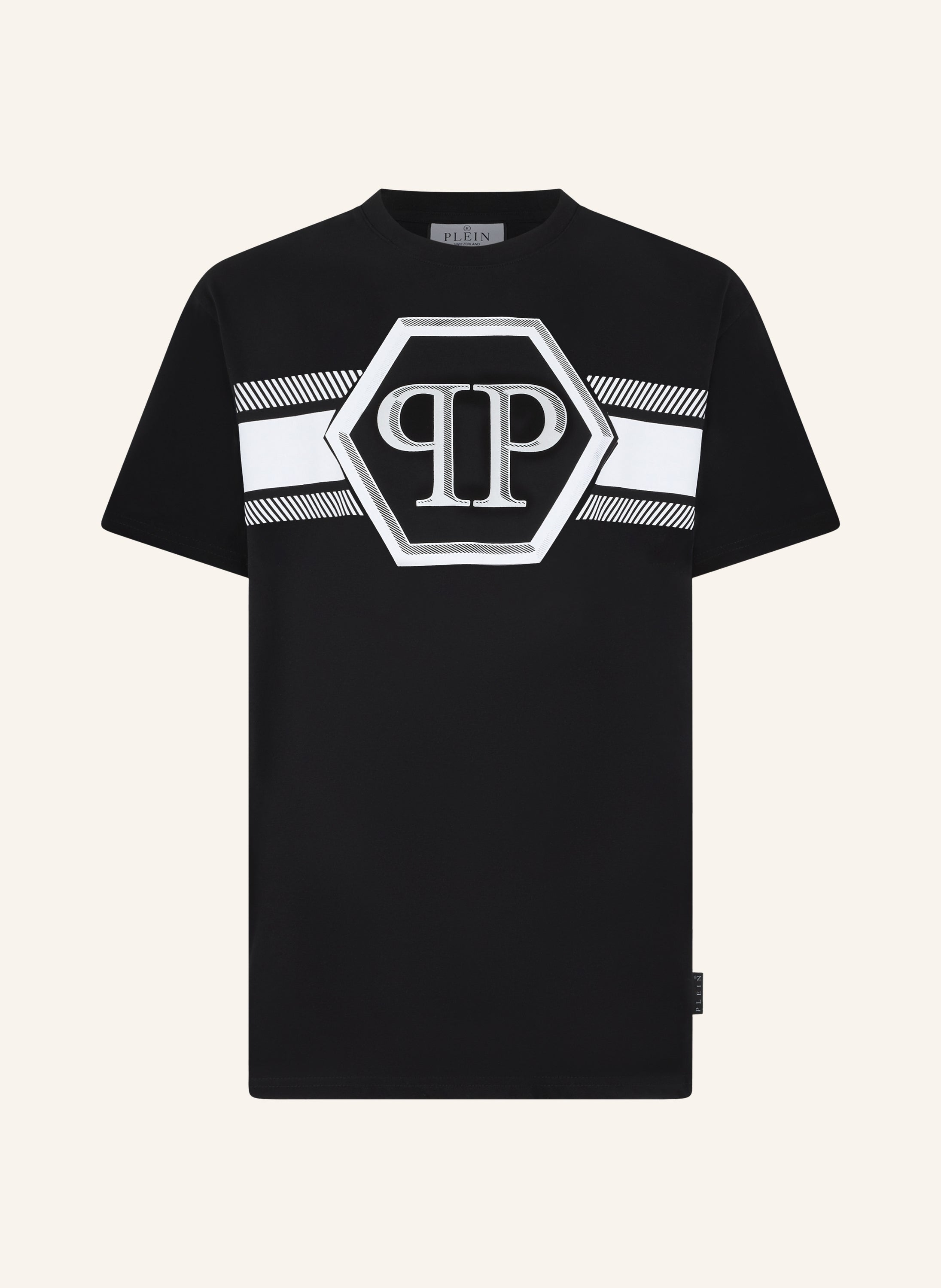 Round Neck T-Shirt Hexagon Line