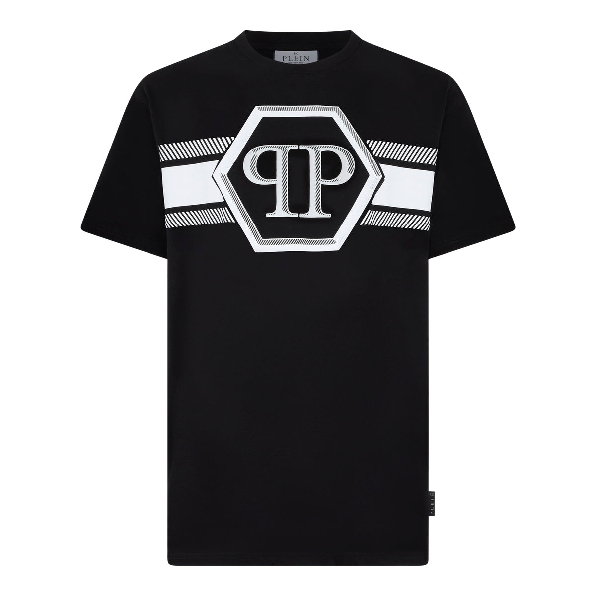 Round Neck T-Shirt Hexagon Line