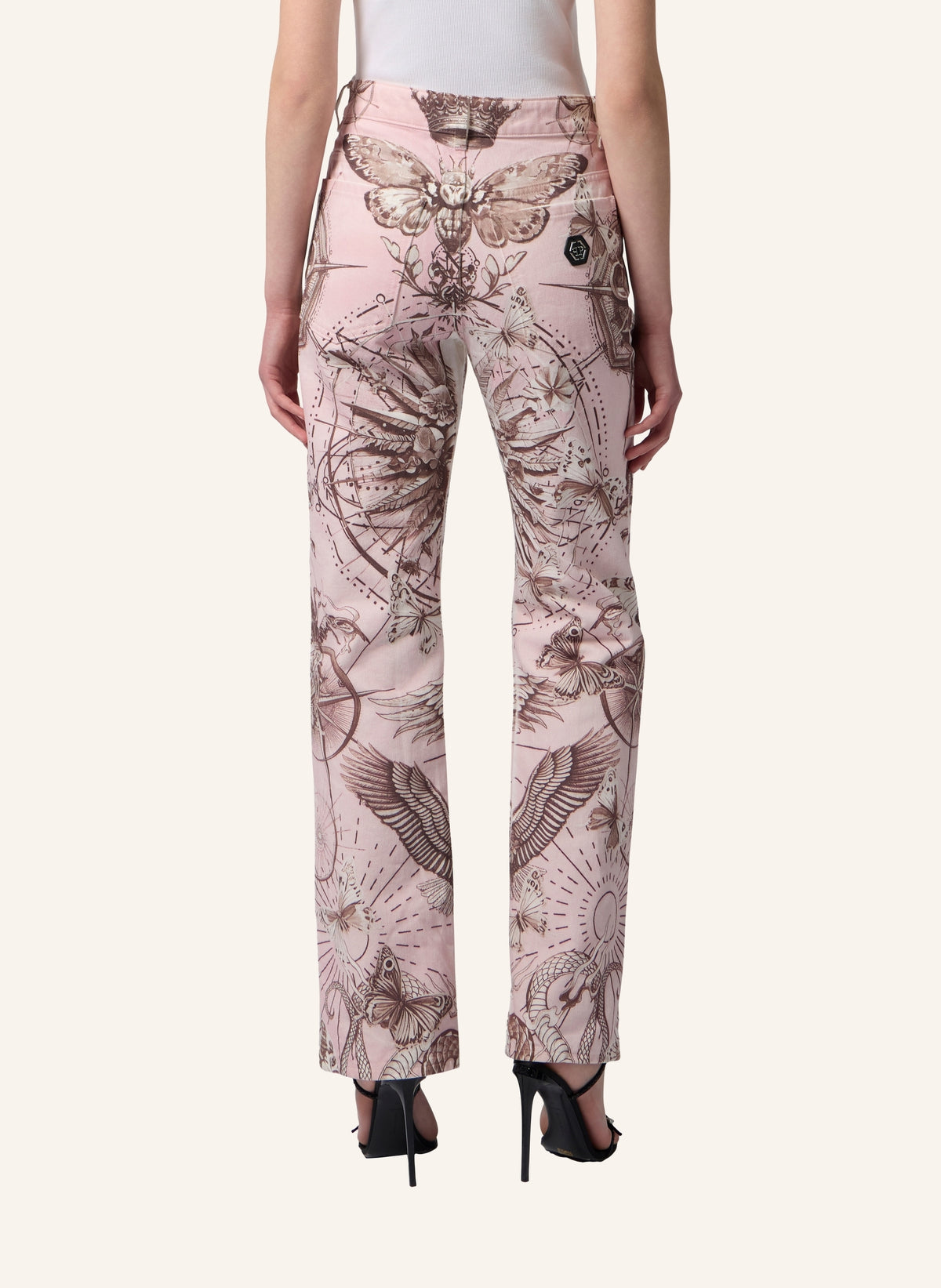 Straight Cut Jeans Butterfly Tattoo