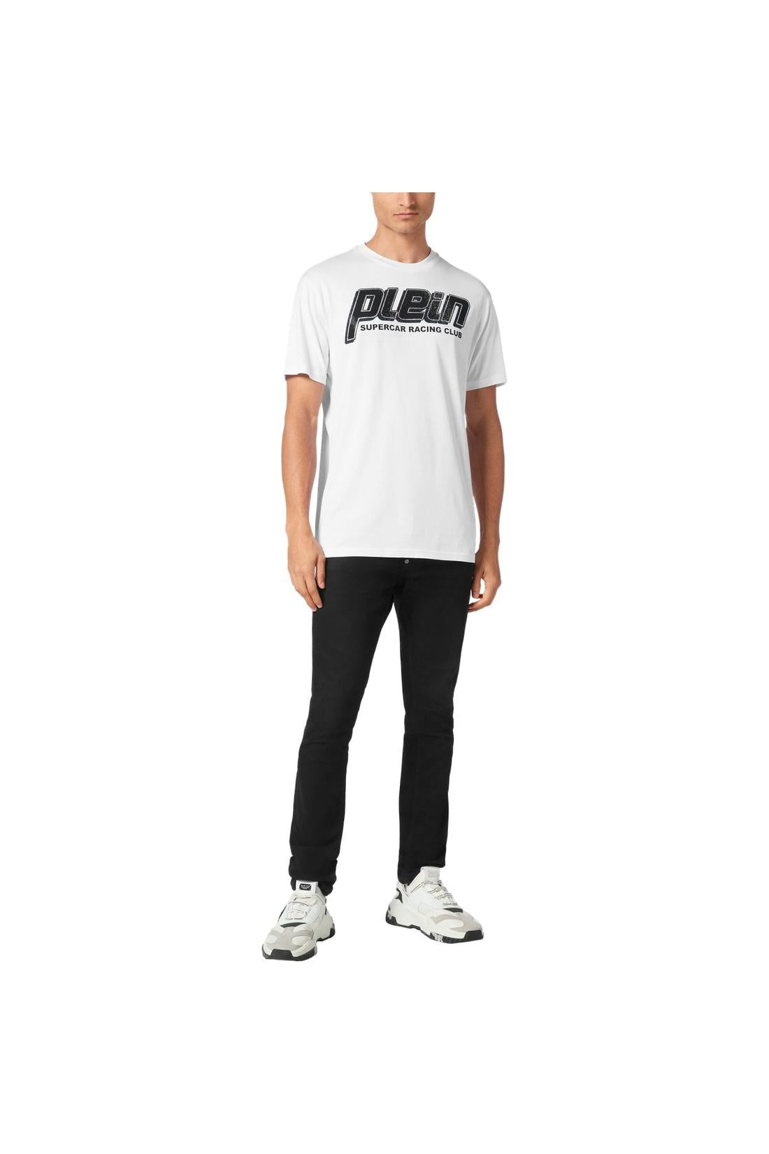 Philipp Plein Jersey T-shirt Round Neck SS Strass Racing Club, Shirts