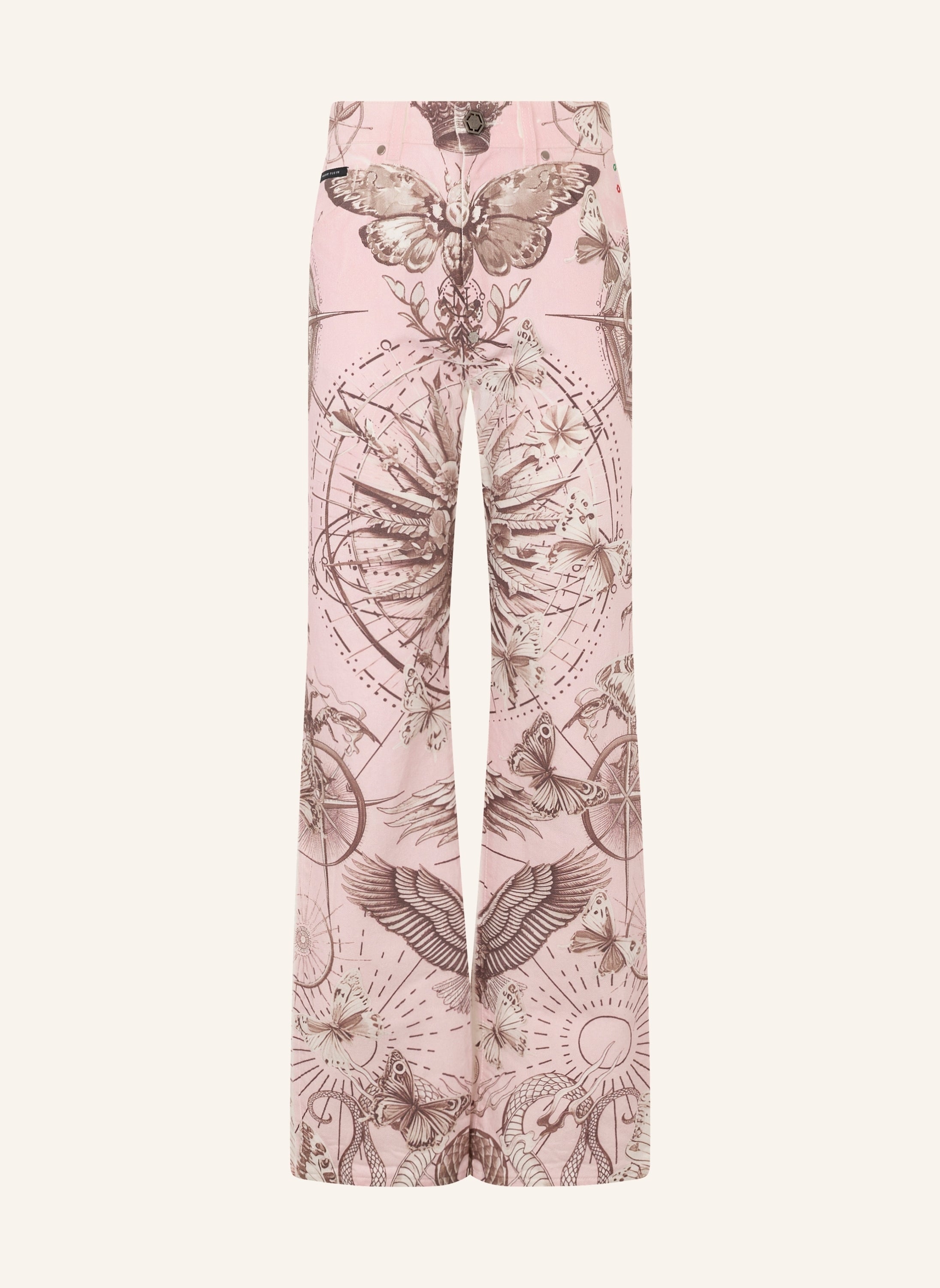 Straight Cut Jeans Butterfly Tattoo