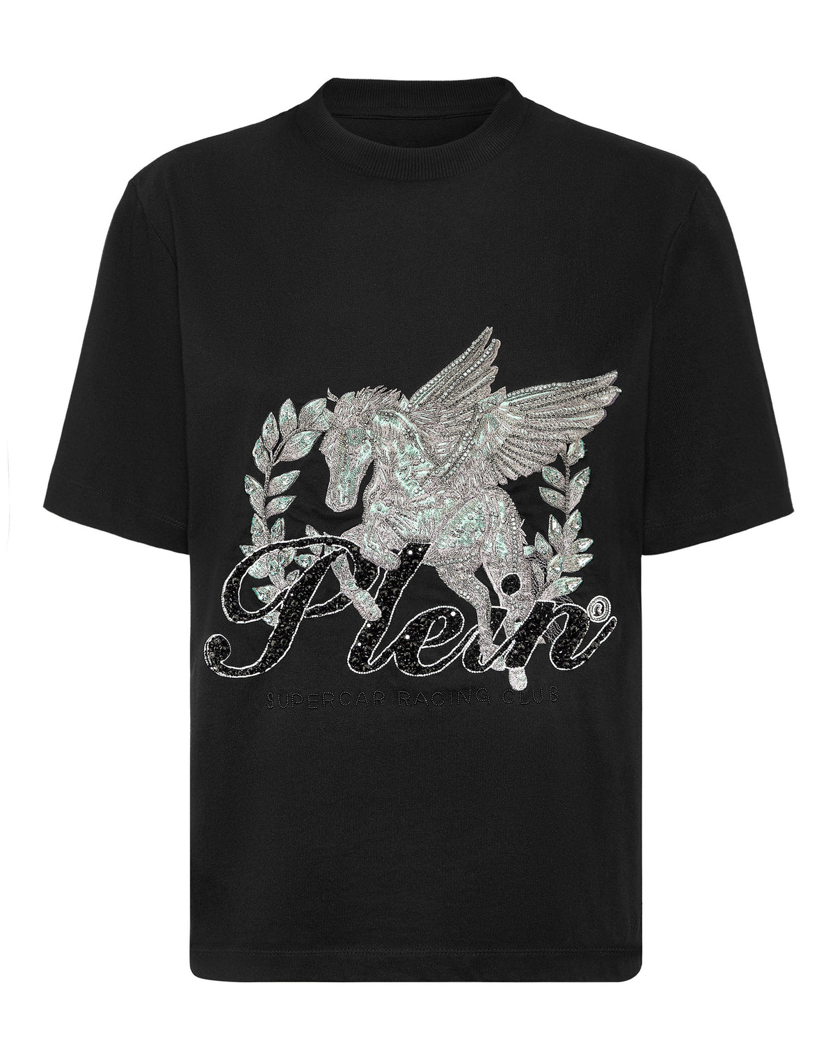 Philipp Plein Jersey T-Shirt Man Fit Round Neck SS Unicorn, Shirts