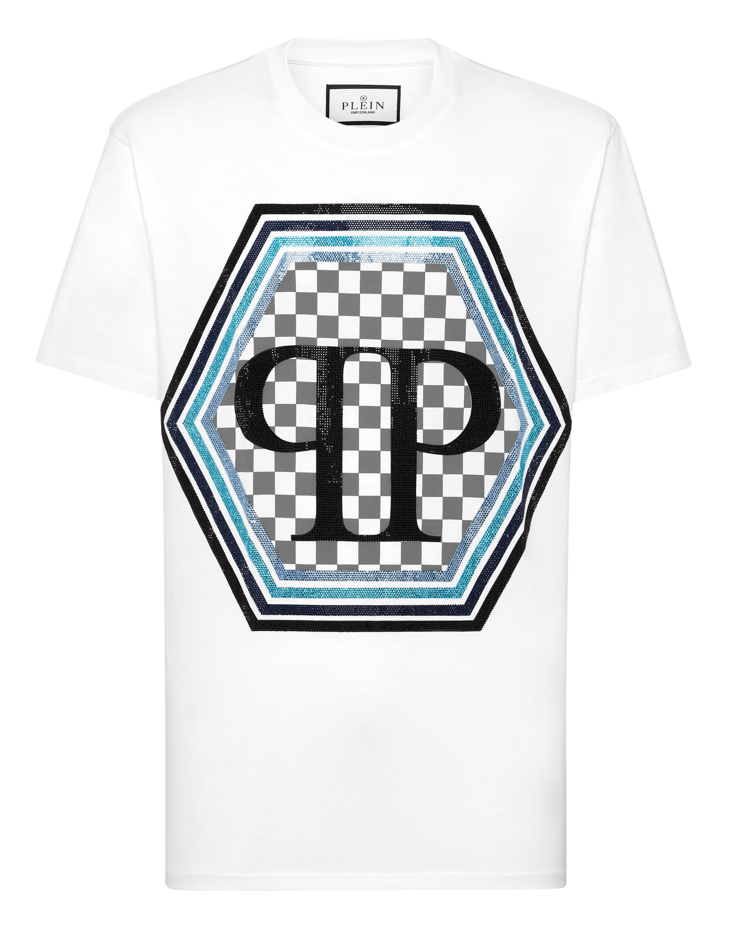 Jersey T-shirt Round Neck SS Strass Hexagon