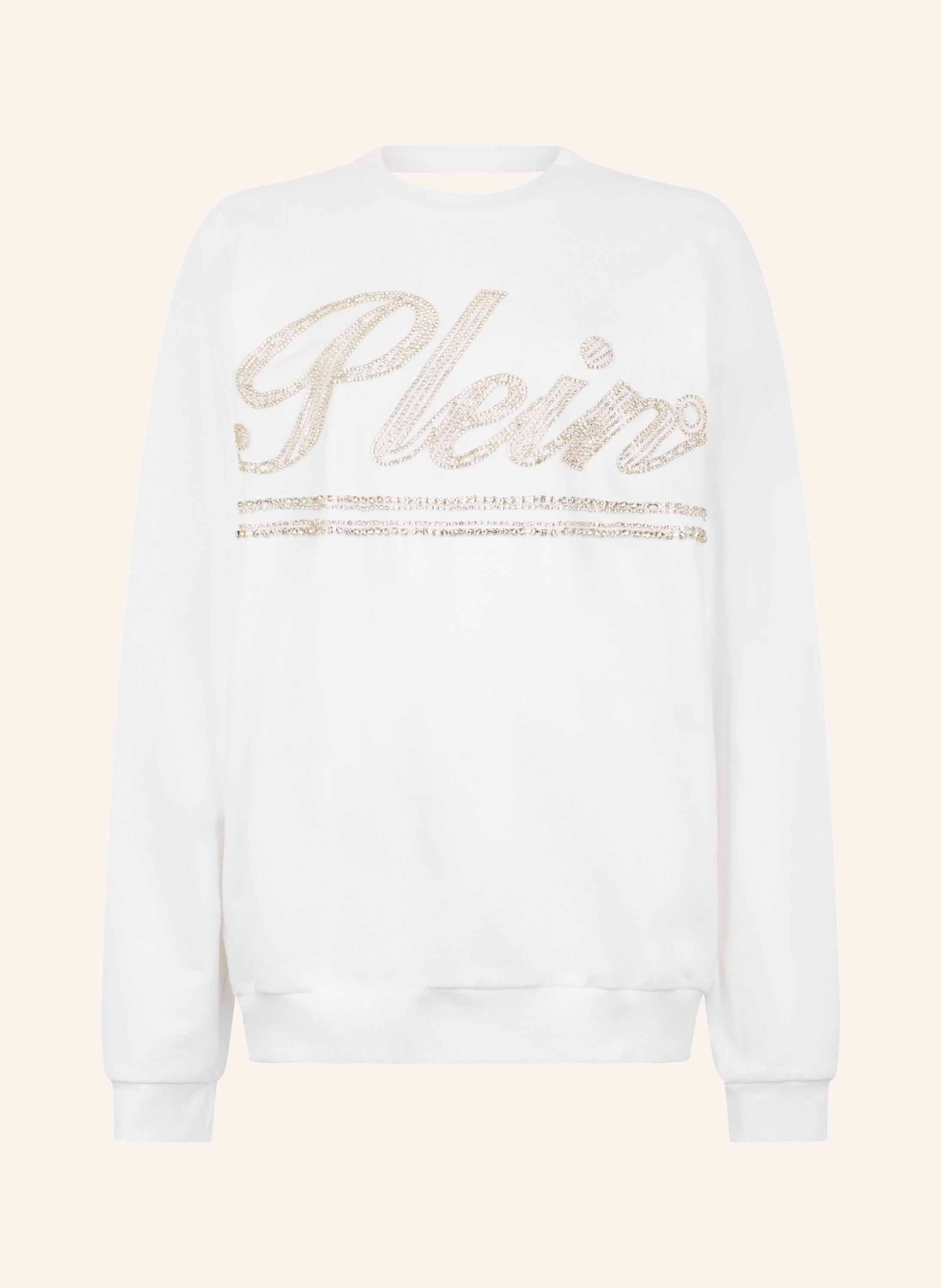 Washed Open Back Sweatshirt Strass Signature
