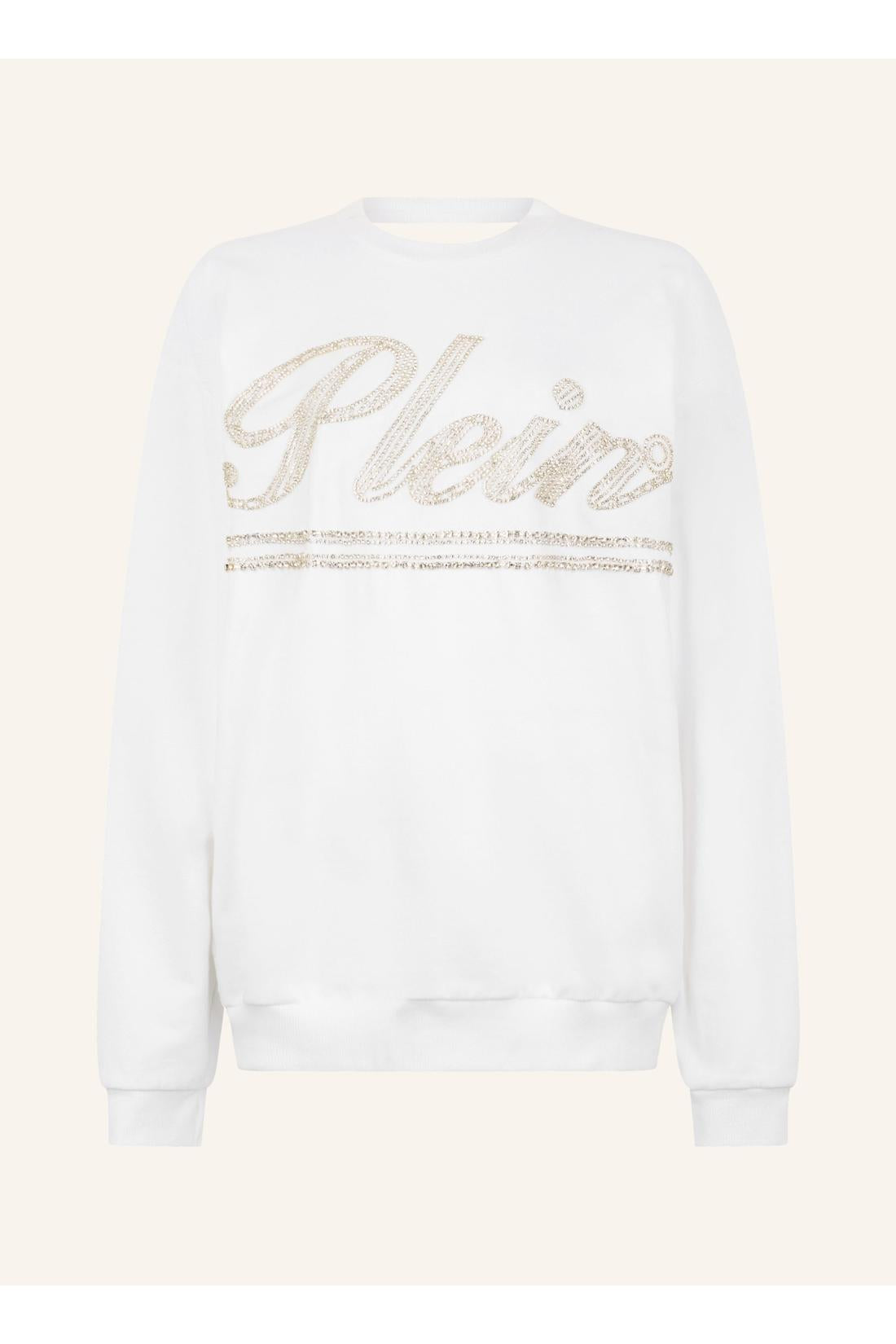 Philipp Plein Washed Open Back Sweatshirt Strass Signature, Shirts