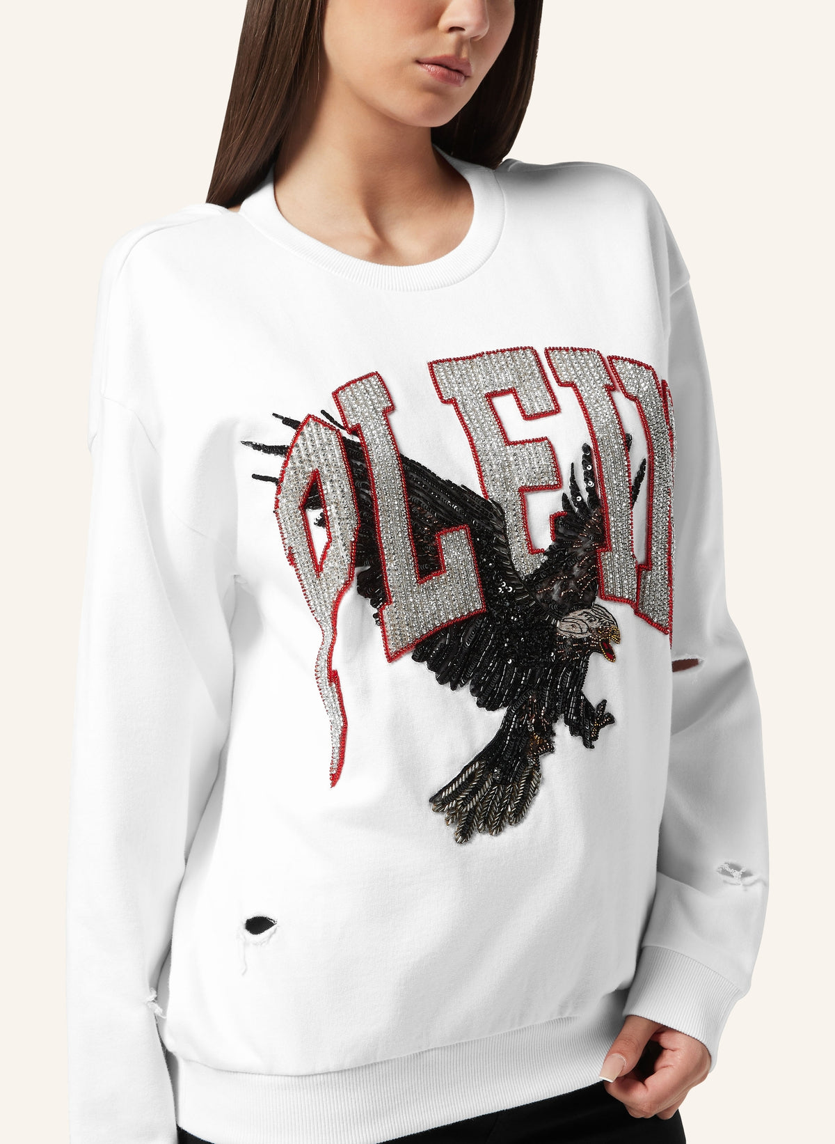 Open Back Roundneck Sweatshirt Plein Eagle