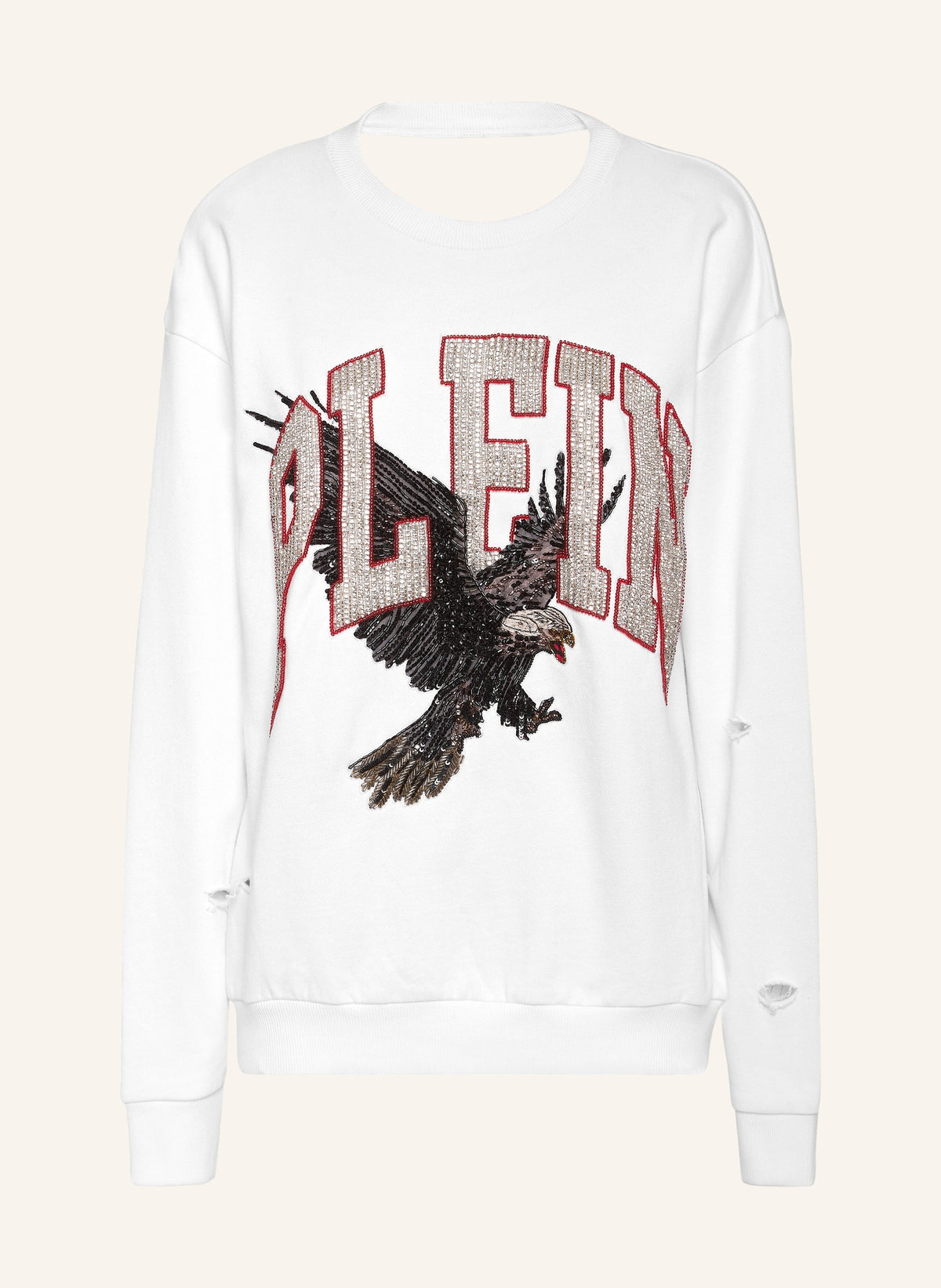 Philipp Plein Open Back Roundneck Sweatshirt Plein Eagle, Shirts