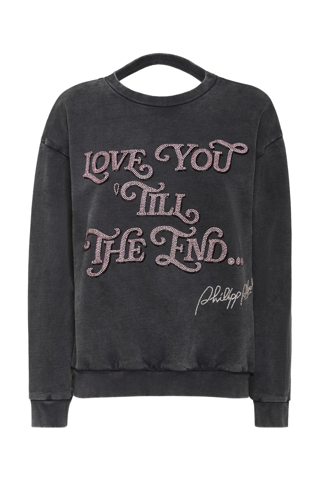 Philipp Plein Open Back Roundneck Sweatshirt Love Plein, Shirts