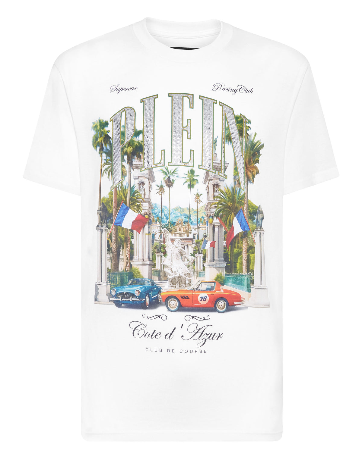 Philipp Plein T-shirt Round Neck SS Club The Course Stones, Shirts