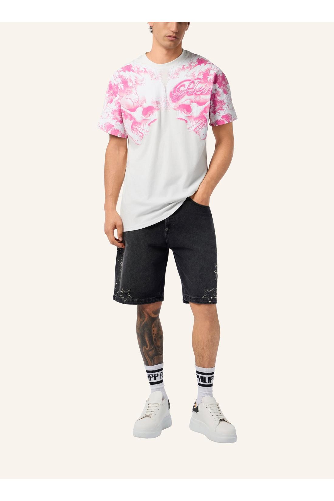 Philipp Plein Round Neck T-Shirt Ceramic Skulls, Shirts
