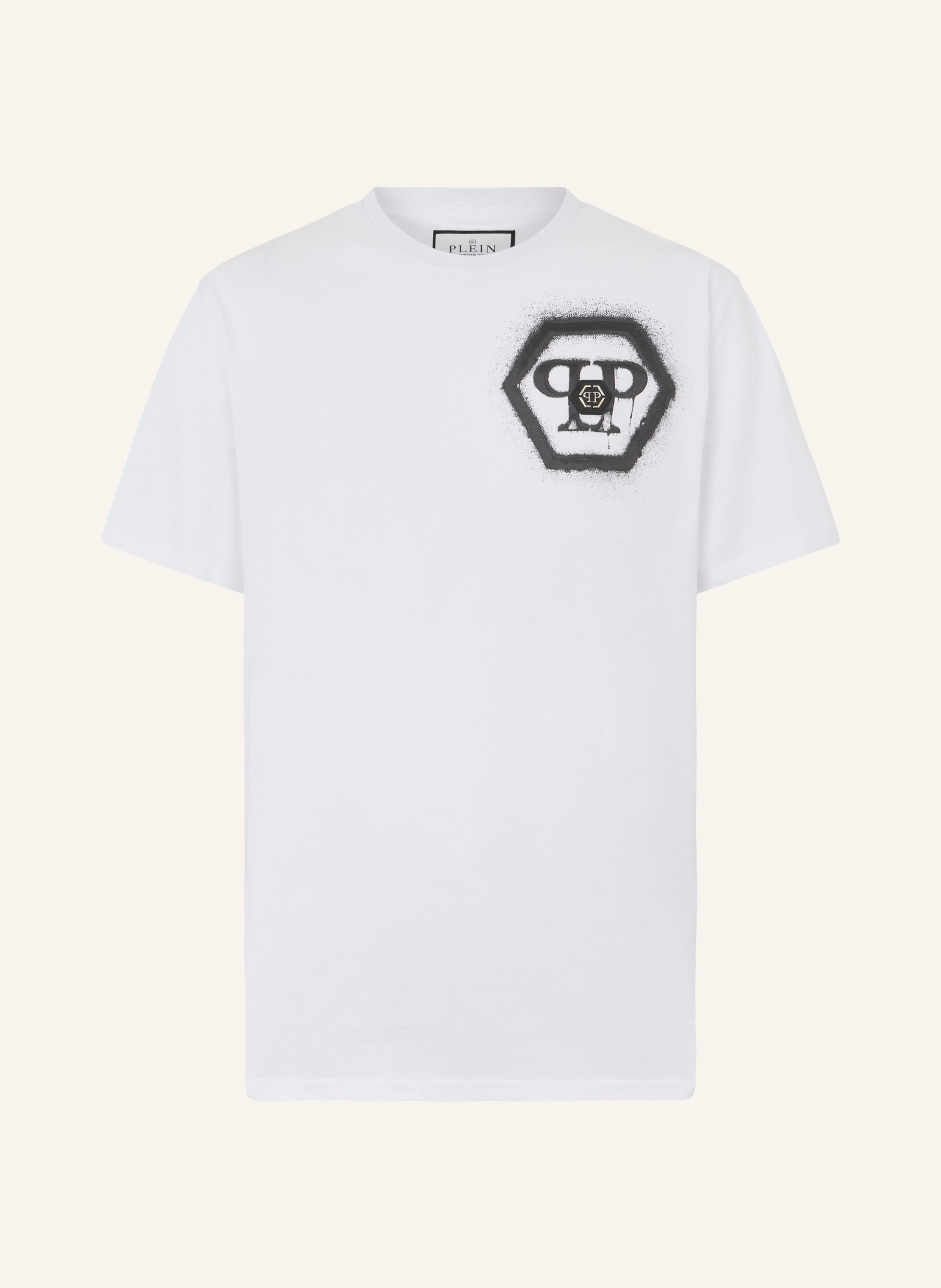 Round Neck T-Shirt Spray Hexagon