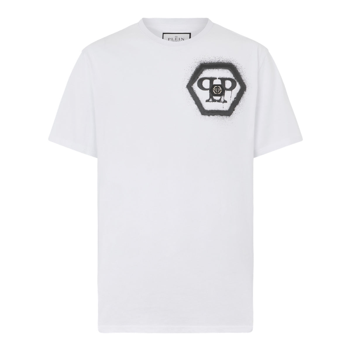 Round Neck T-Shirt Spray Hexagon