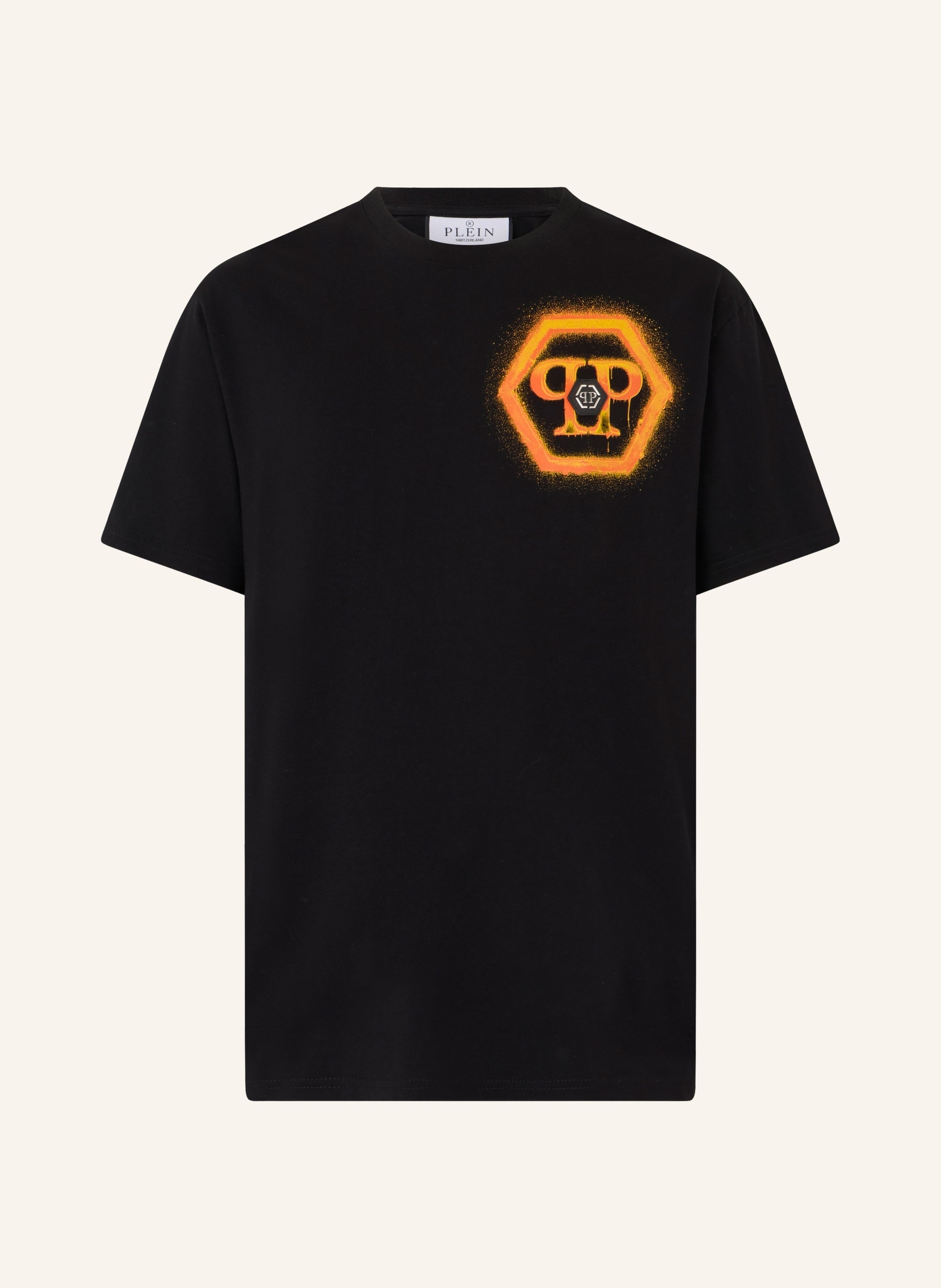 Round Neck T-Shirt Spray Hexagon