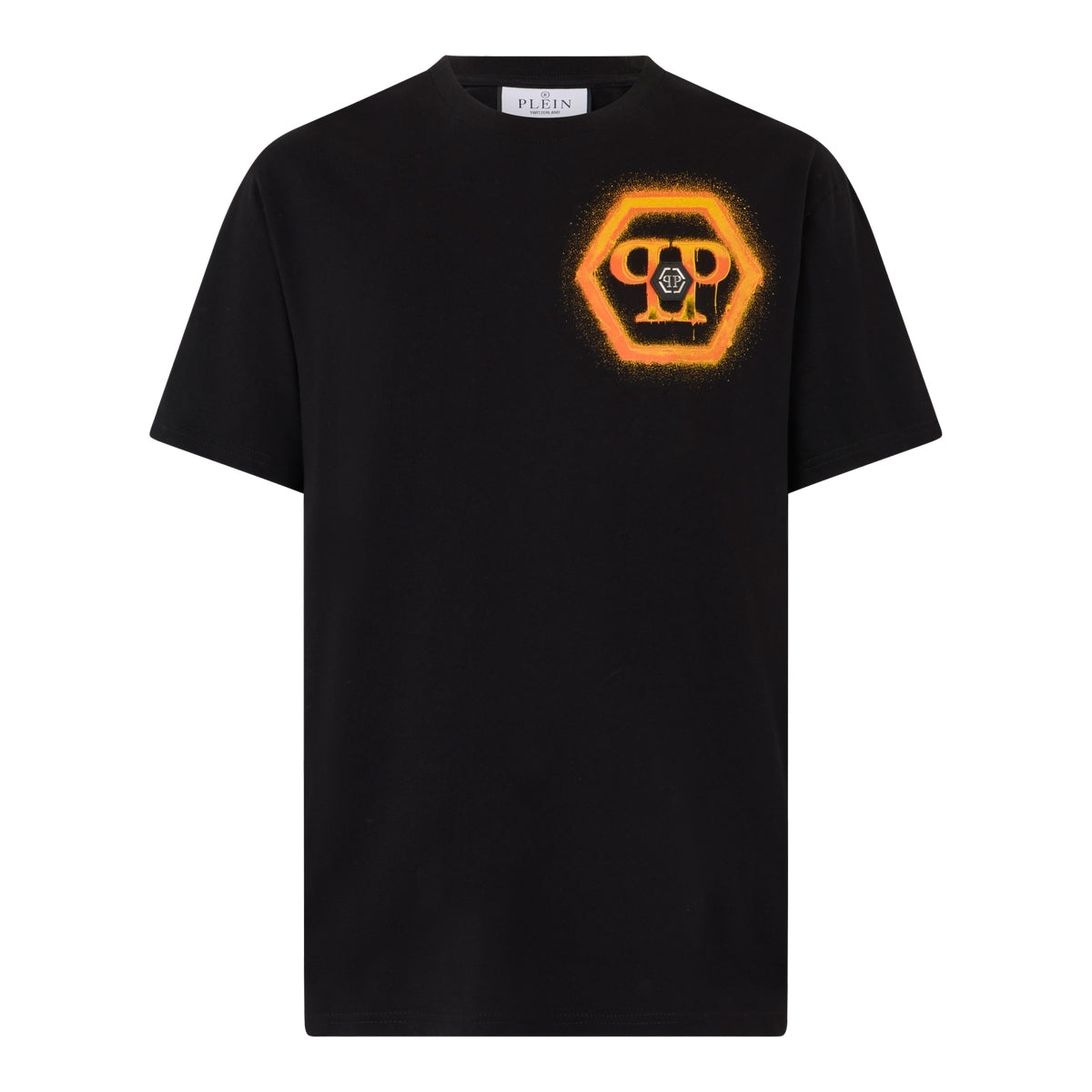 Round Neck T-Shirt Spray Hexagon