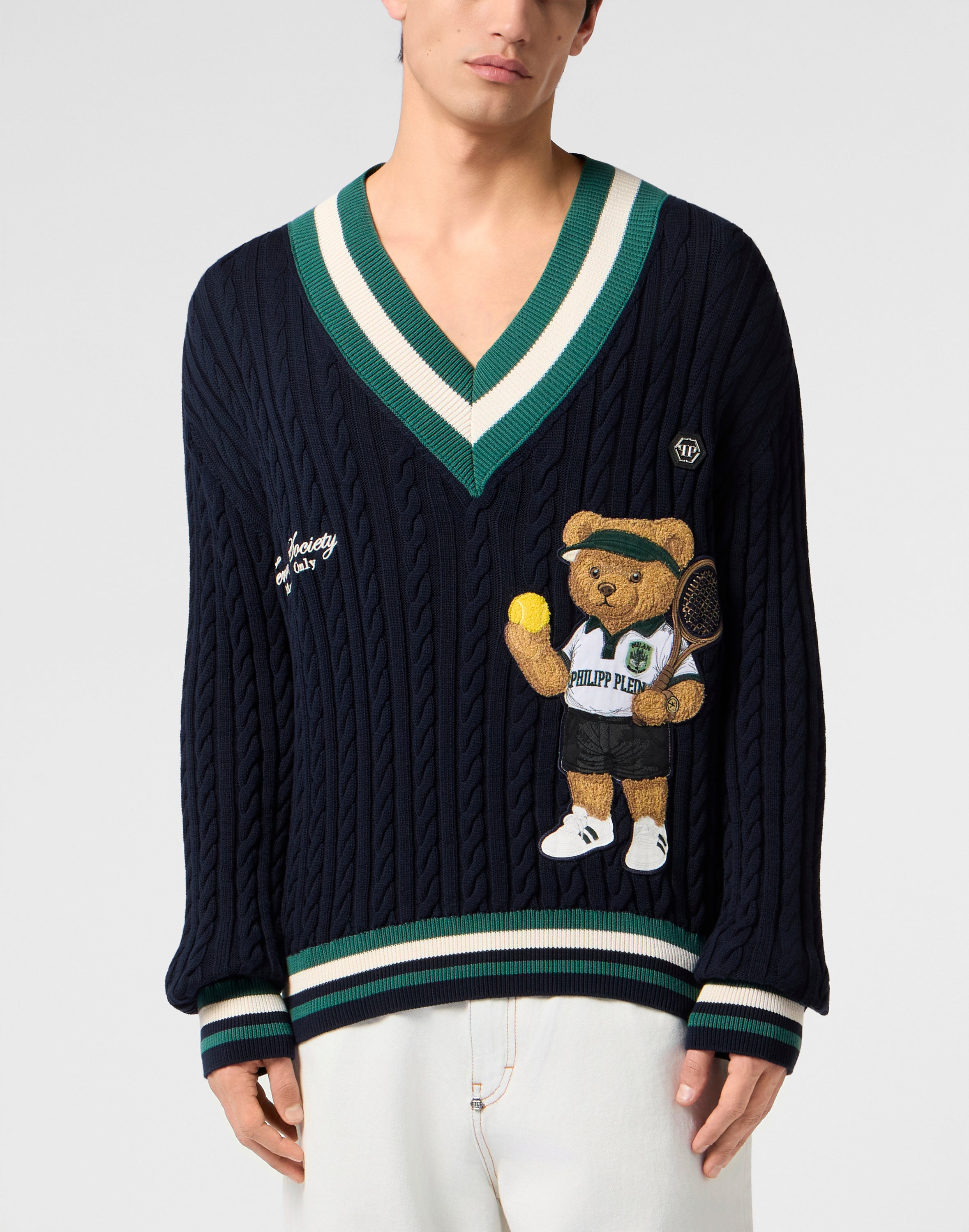 V-Neck Pullover Plein Tennis