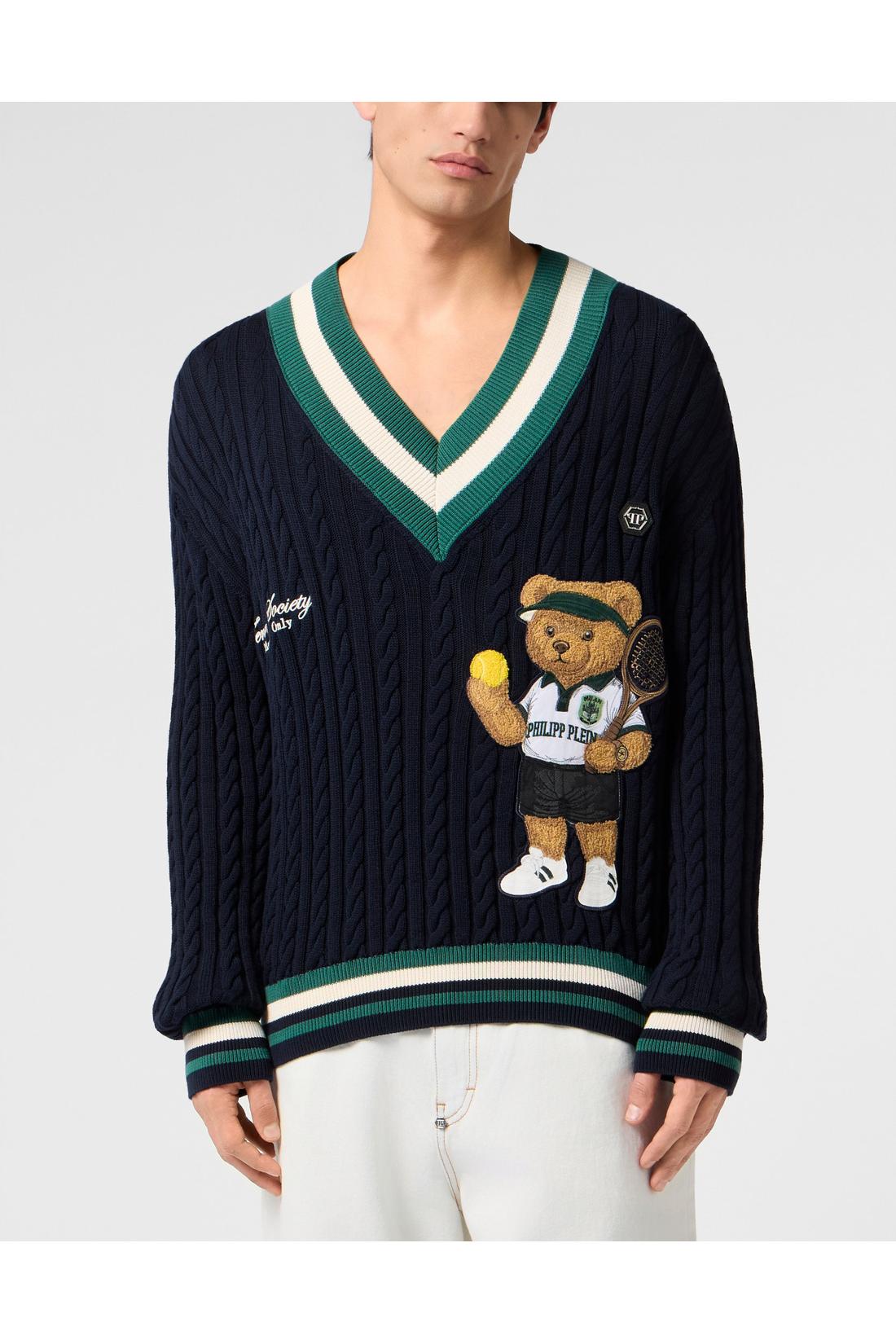 Philipp Plein V-Neck Pullover Plein Tennis, Strick & Pullover