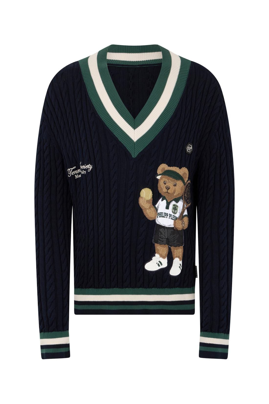 Philipp Plein V-Neck Pullover Plein Tennis, Strick & Pullover