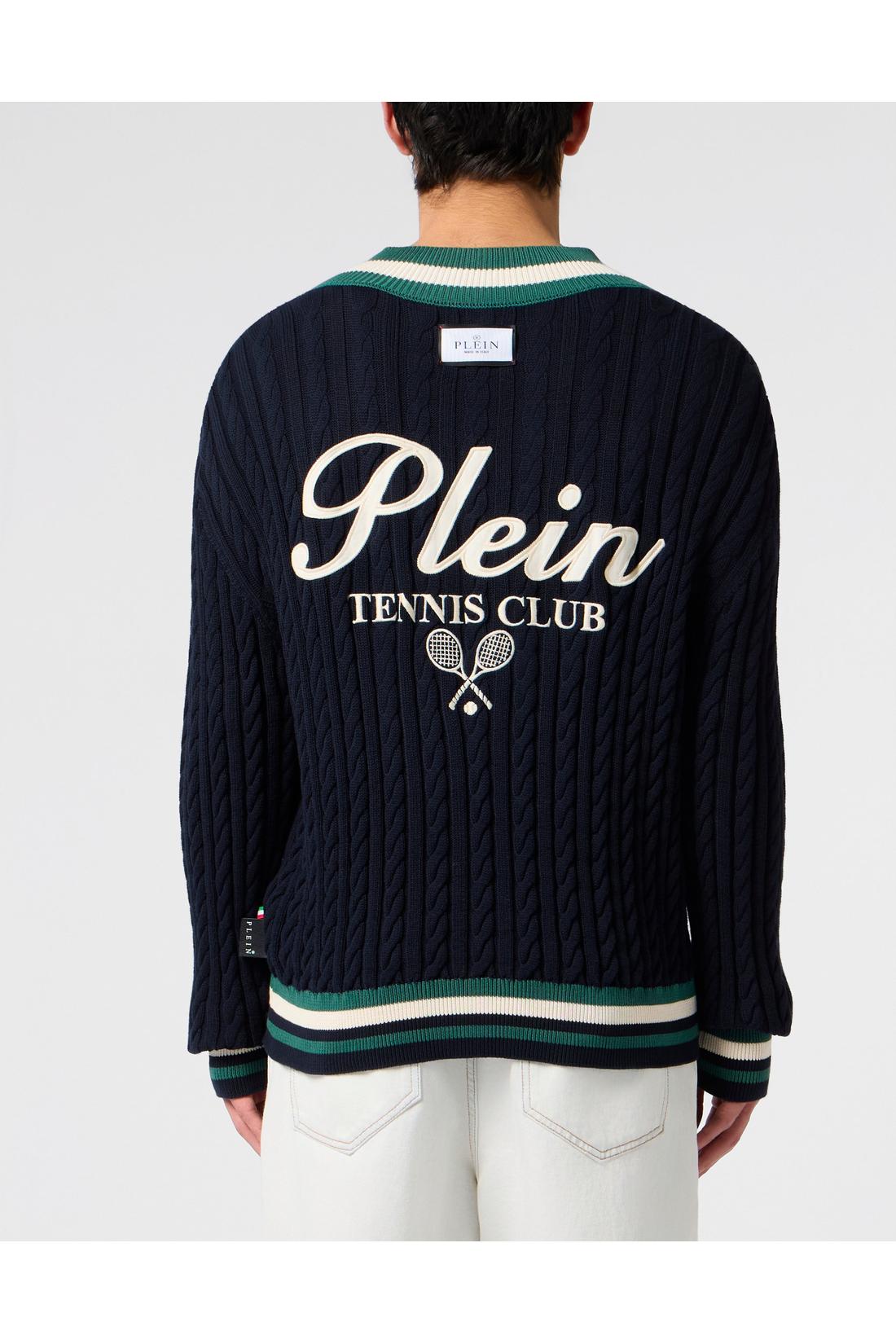 Philipp Plein V-Neck Pullover Plein Tennis, Strick & Pullover