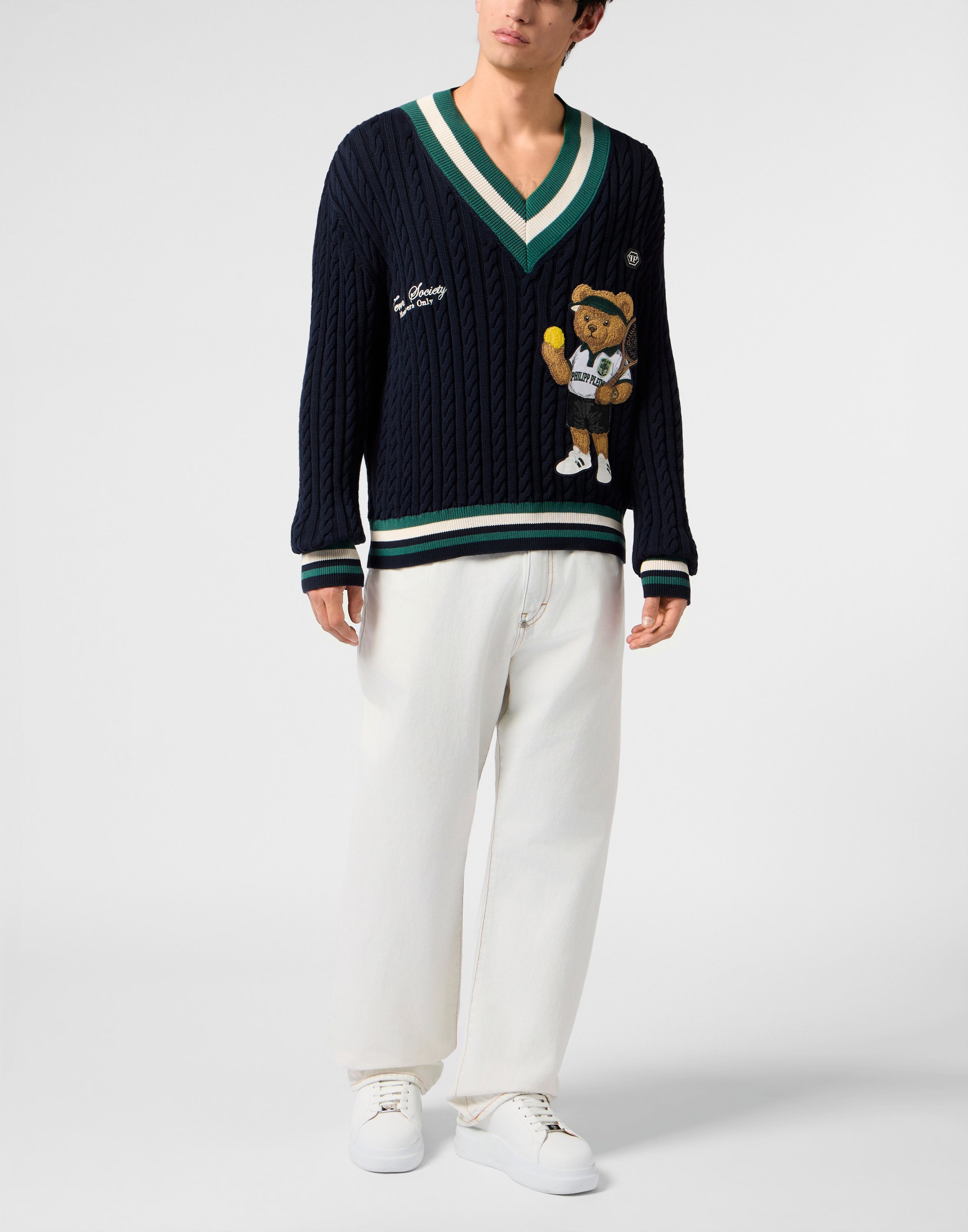 V-Neck Pullover Plein Tennis