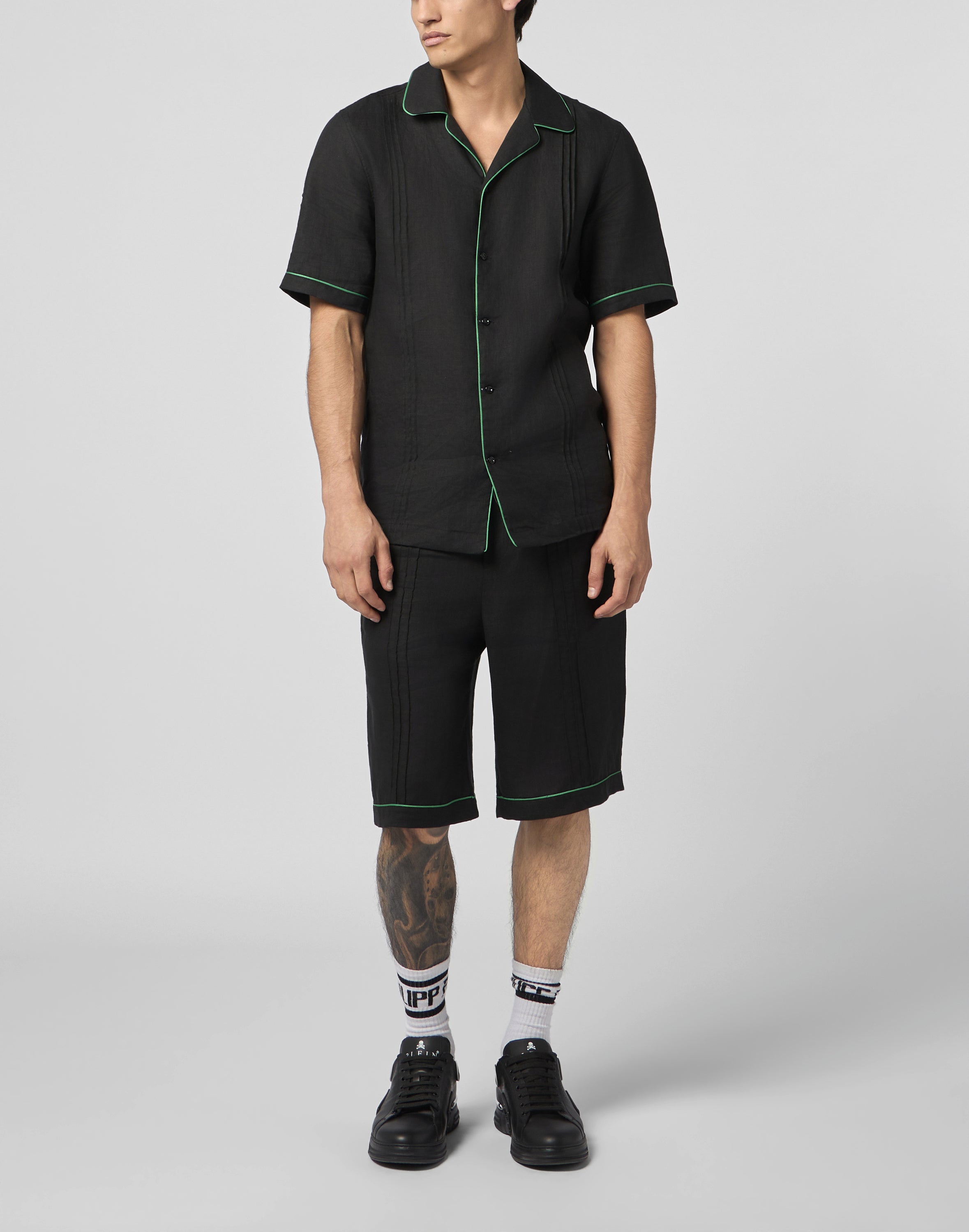 Linen Bowling Shirt Plein Tennis