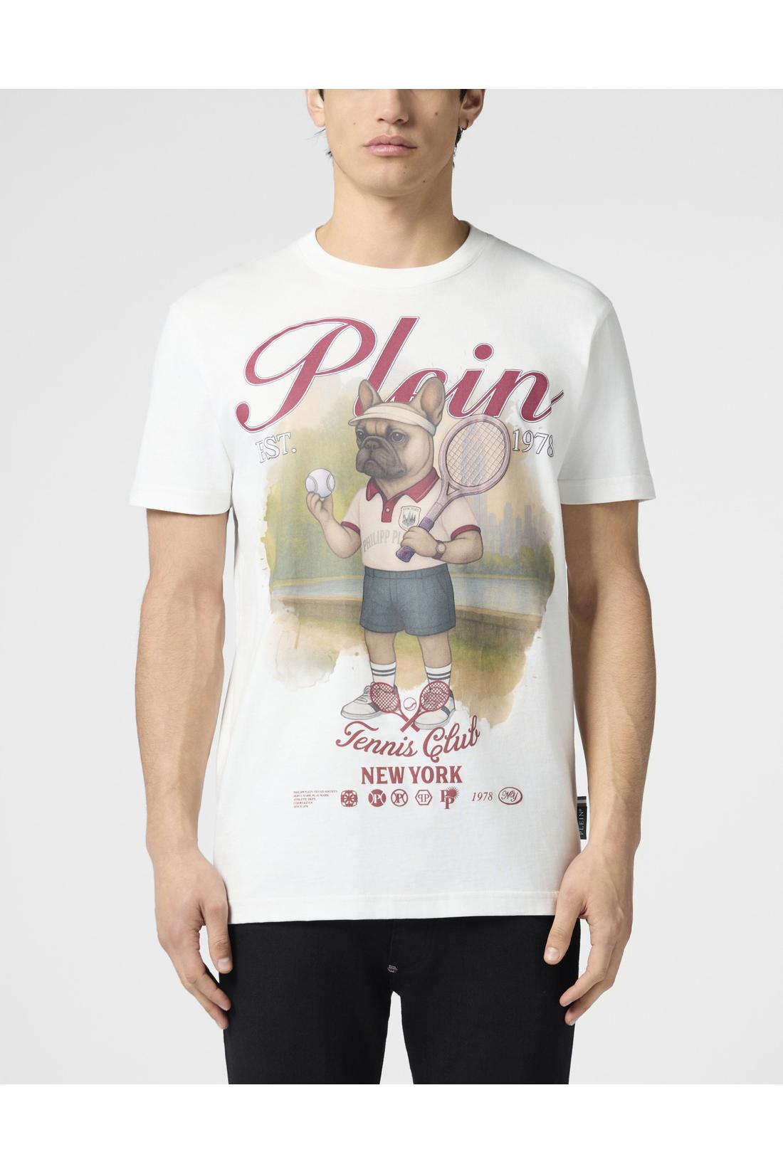 Philipp Plein Round Neck T-Shirt New York Tennis, Shirts