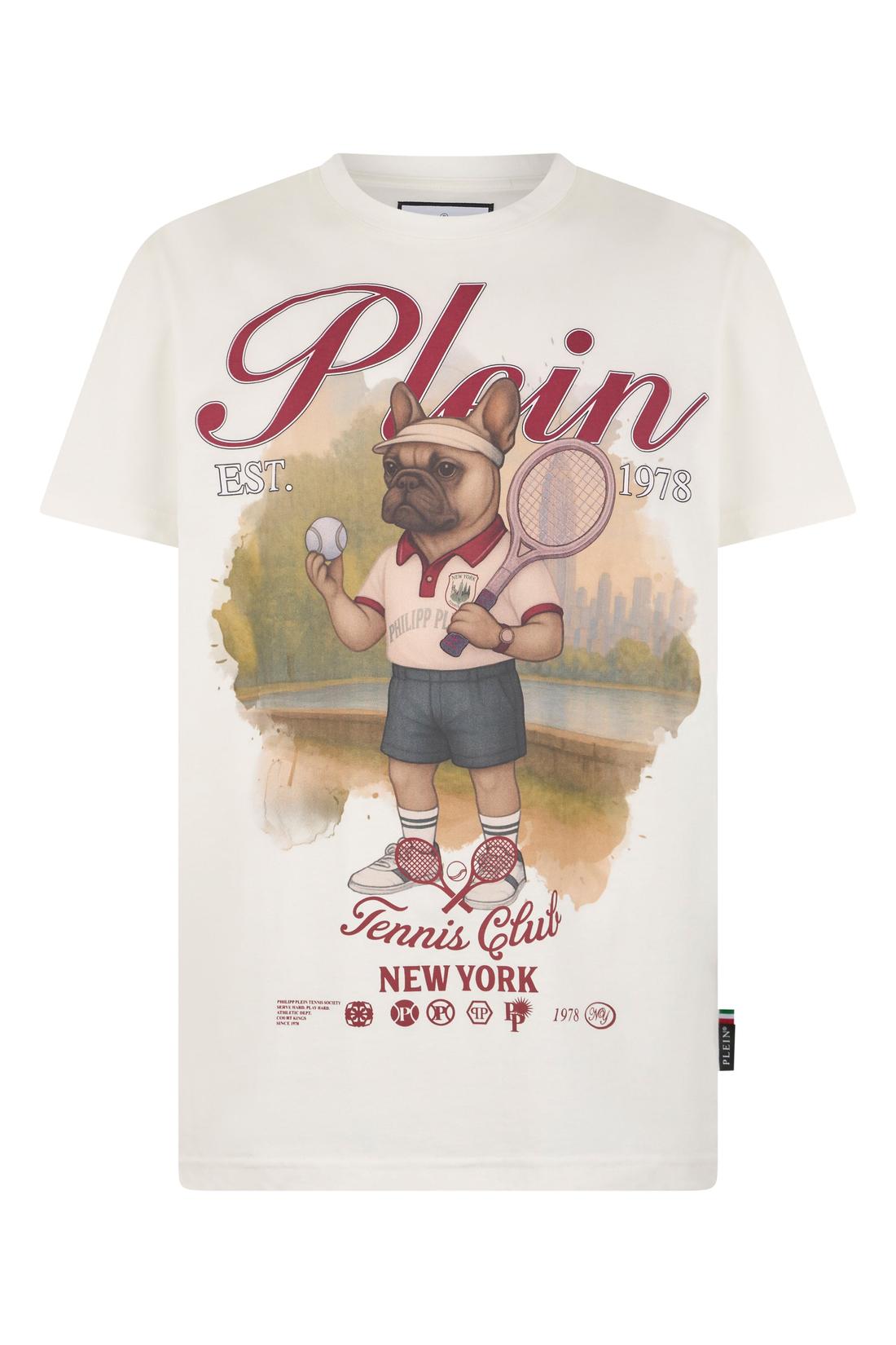 Philipp Plein Round Neck T-Shirt New York Tennis, Shirts