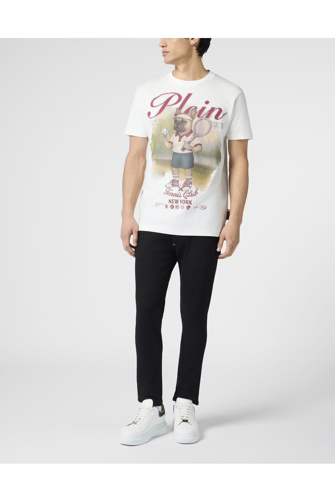 Philipp Plein Round Neck T-Shirt New York Tennis, Shirts