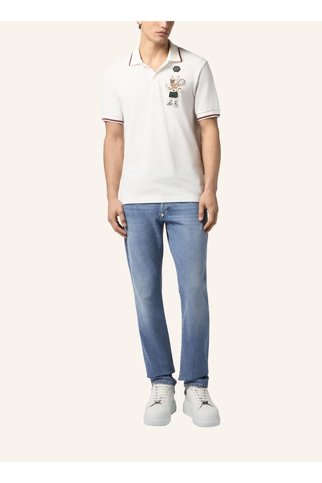 Philipp Plein Polo T-Shirt New York Tennis Patch, Shirts