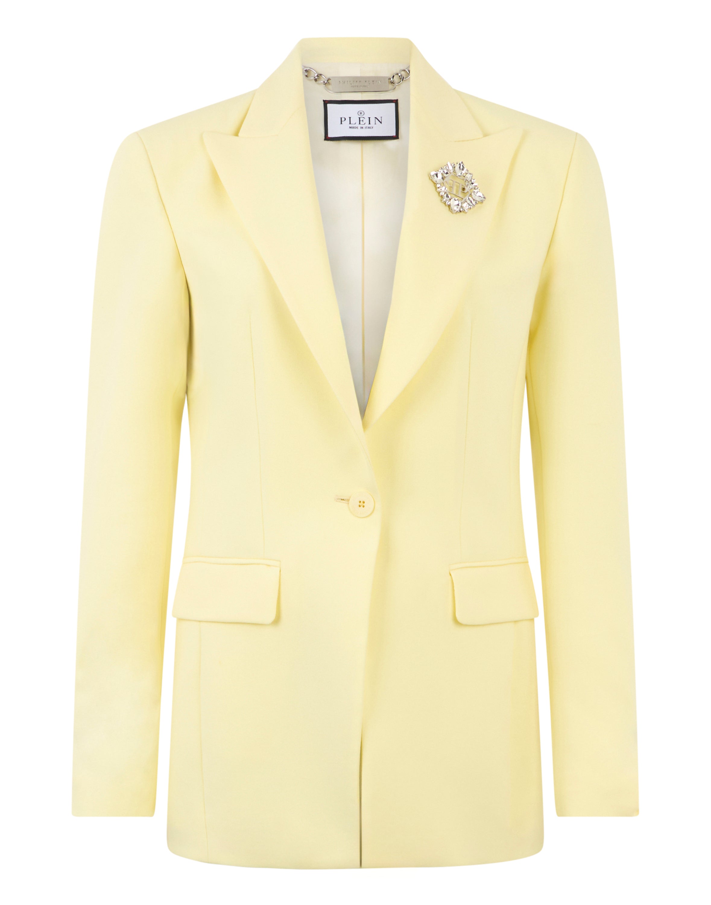 Wool Fitted Single-Breasted Blazer
