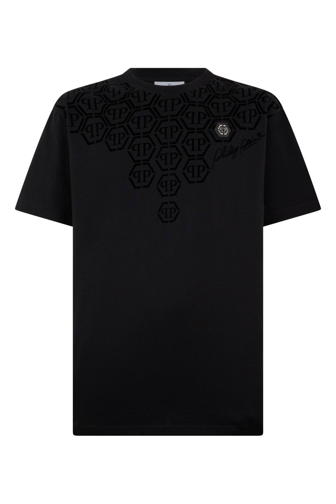 Philipp Plein Round Neck T-Shirt Degrade Monogram Monogram, Shirts