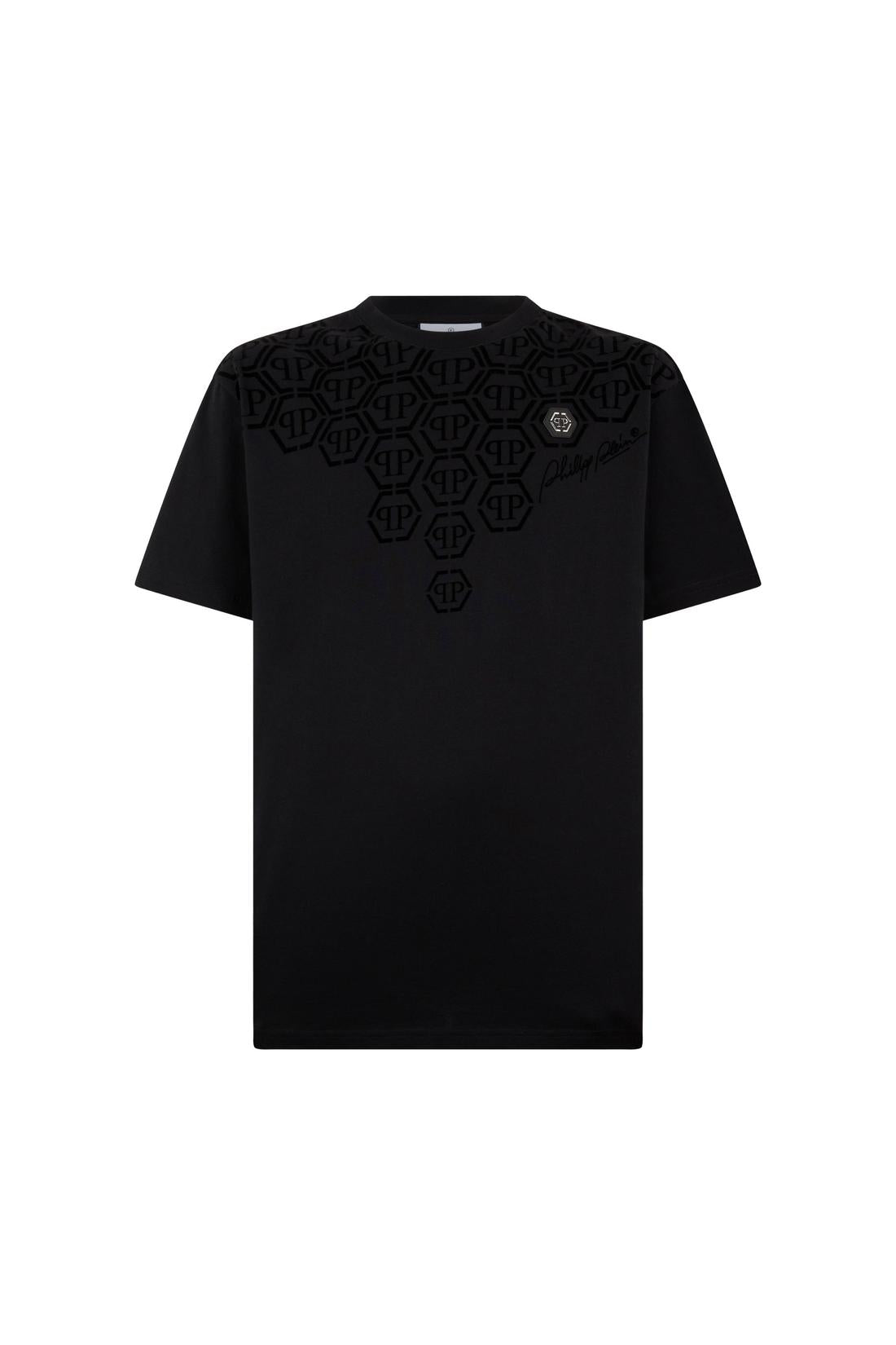 Philipp Plein Round Neck T-Shirt Degrade Monogram Monogram, Shirts