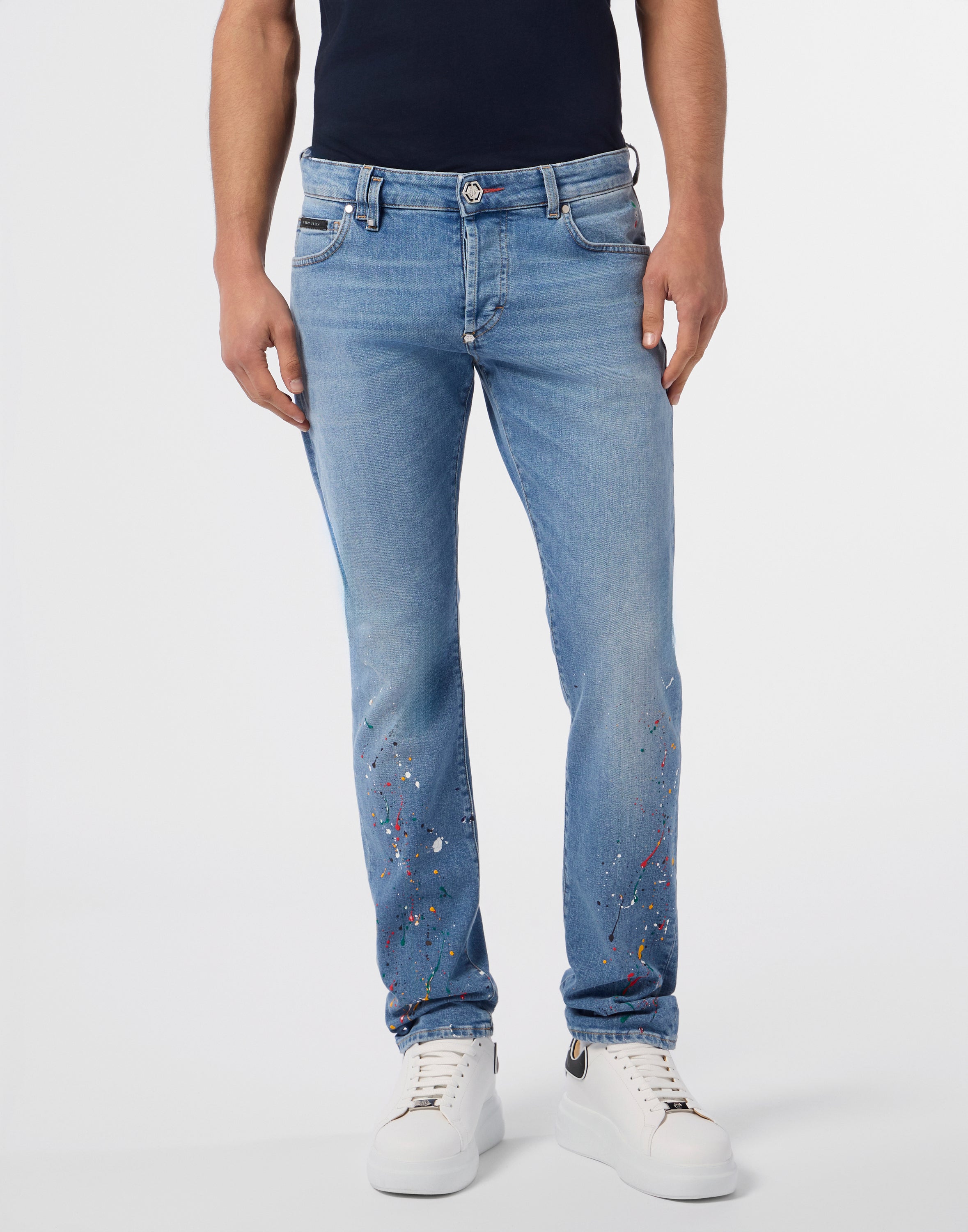Super Straight Cut Jeans Paint