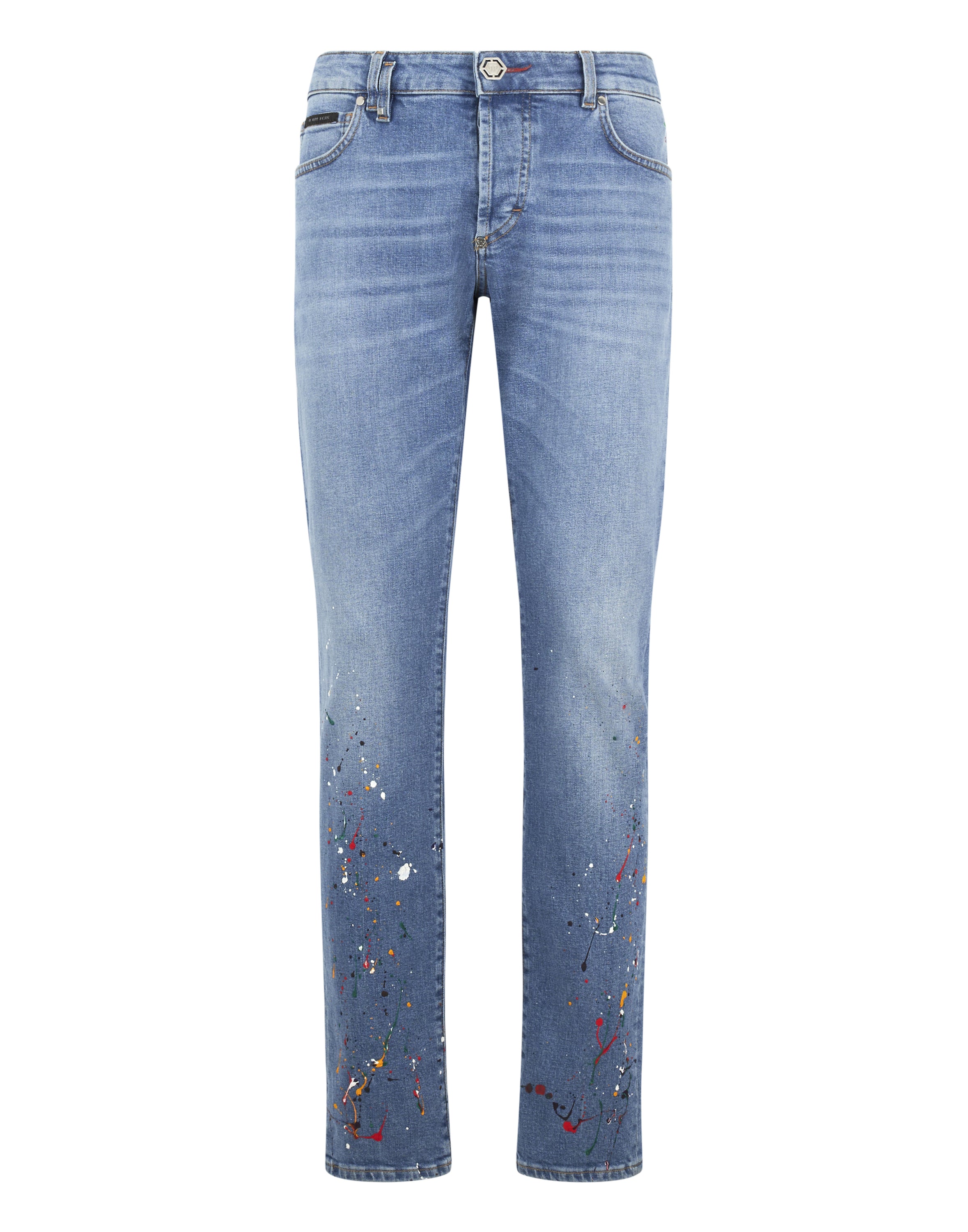 Super Straight Cut Jeans Paint