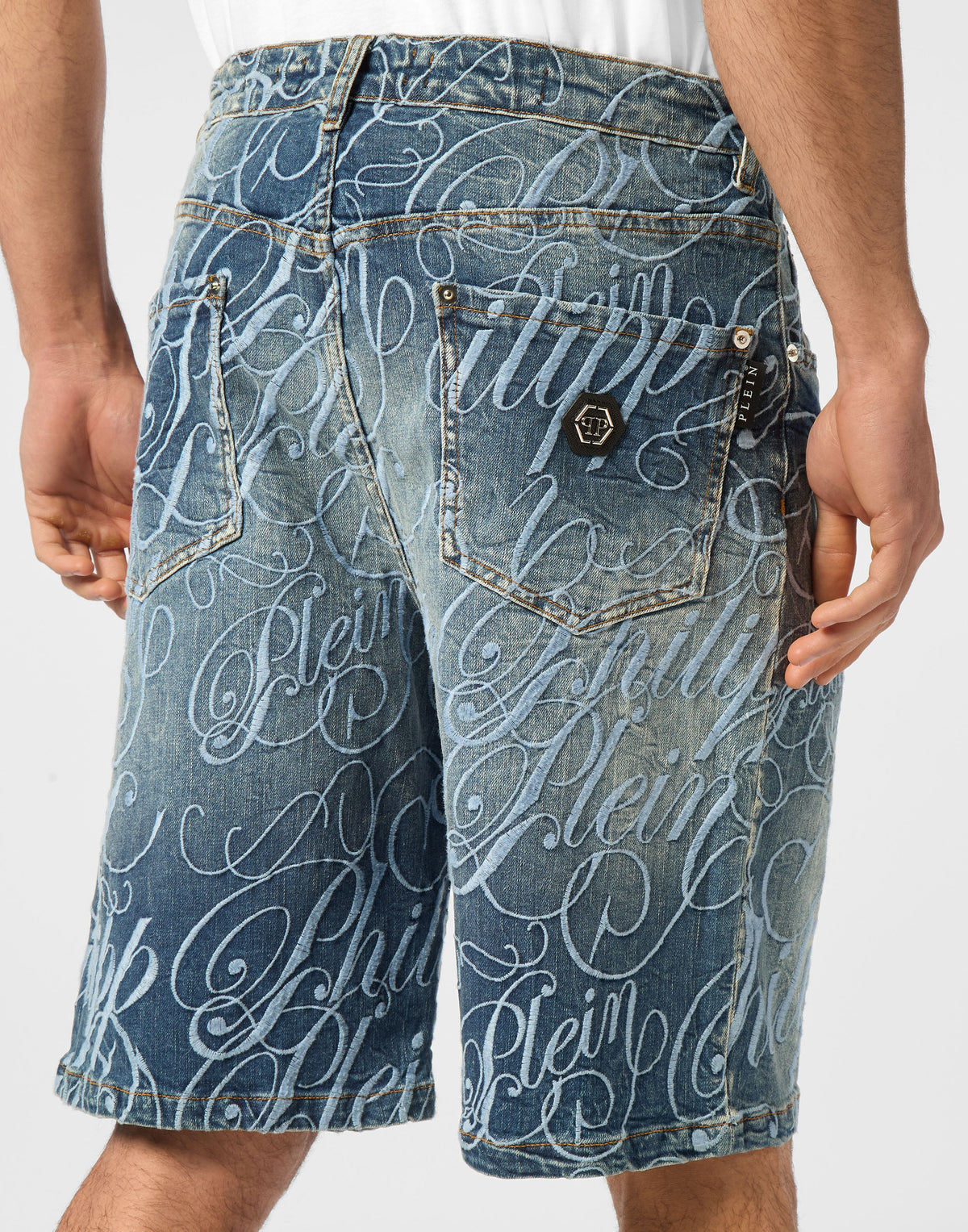 Denim Shorts Formentera Logo